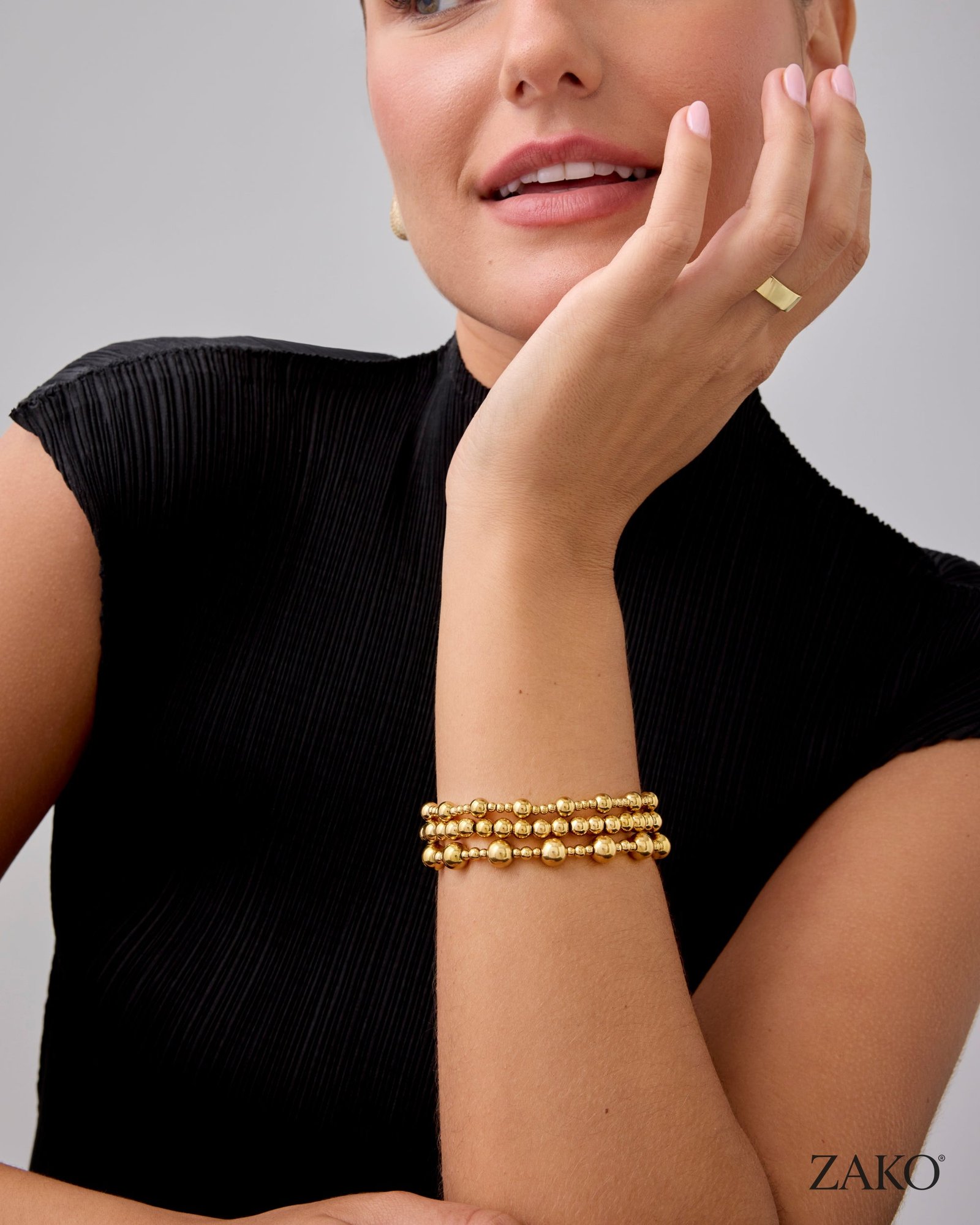 Solene Beaded Bracelet Trio - Image 3