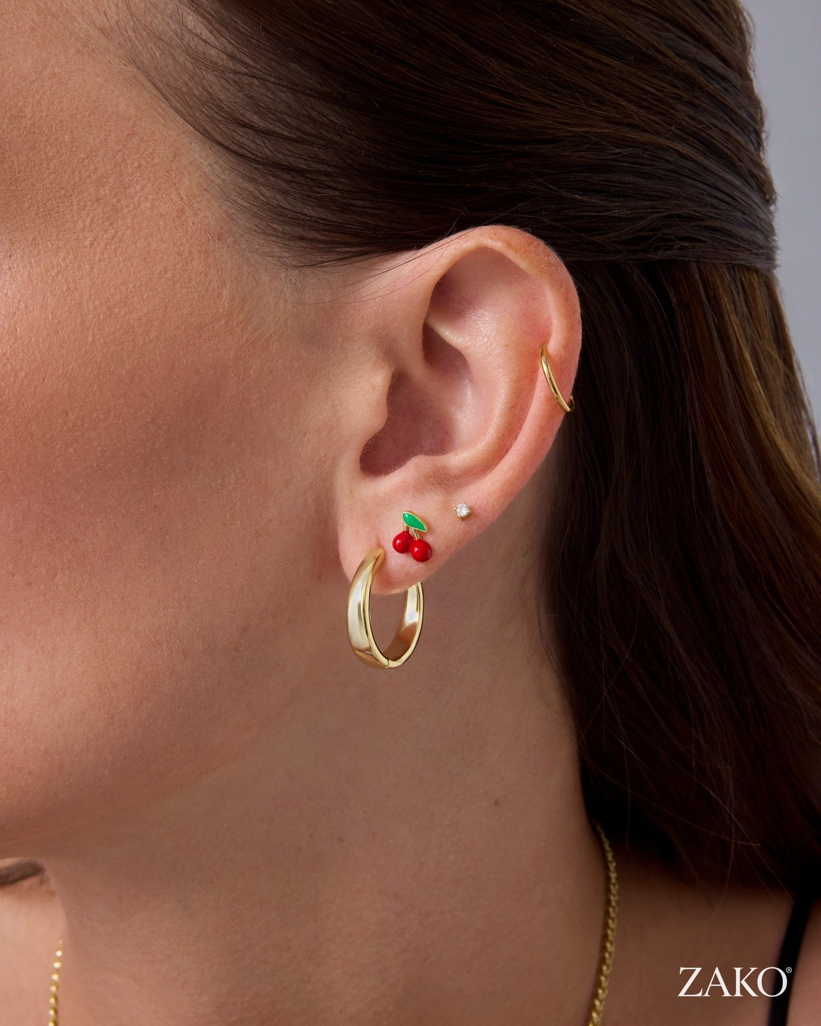Noor Cherry Studs - Image 4