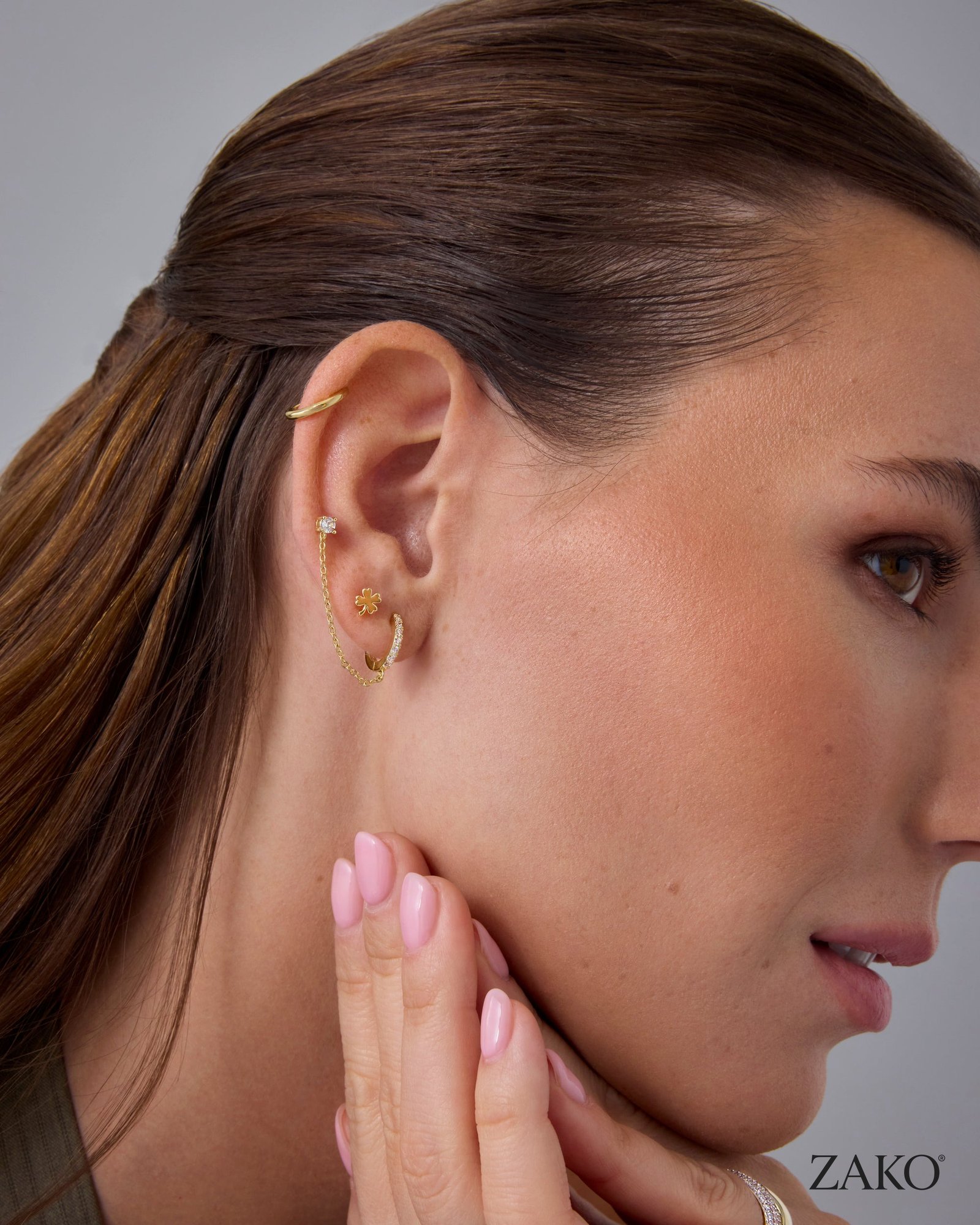 Vivienne Huggie Earrings - Image 4