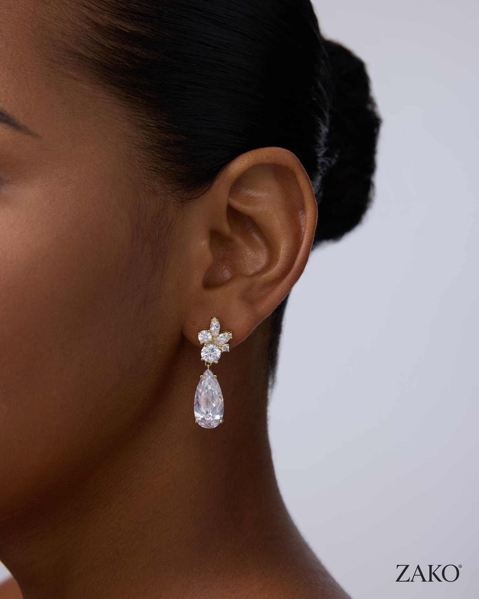 Vera Pear Drop Earrings - Image 2