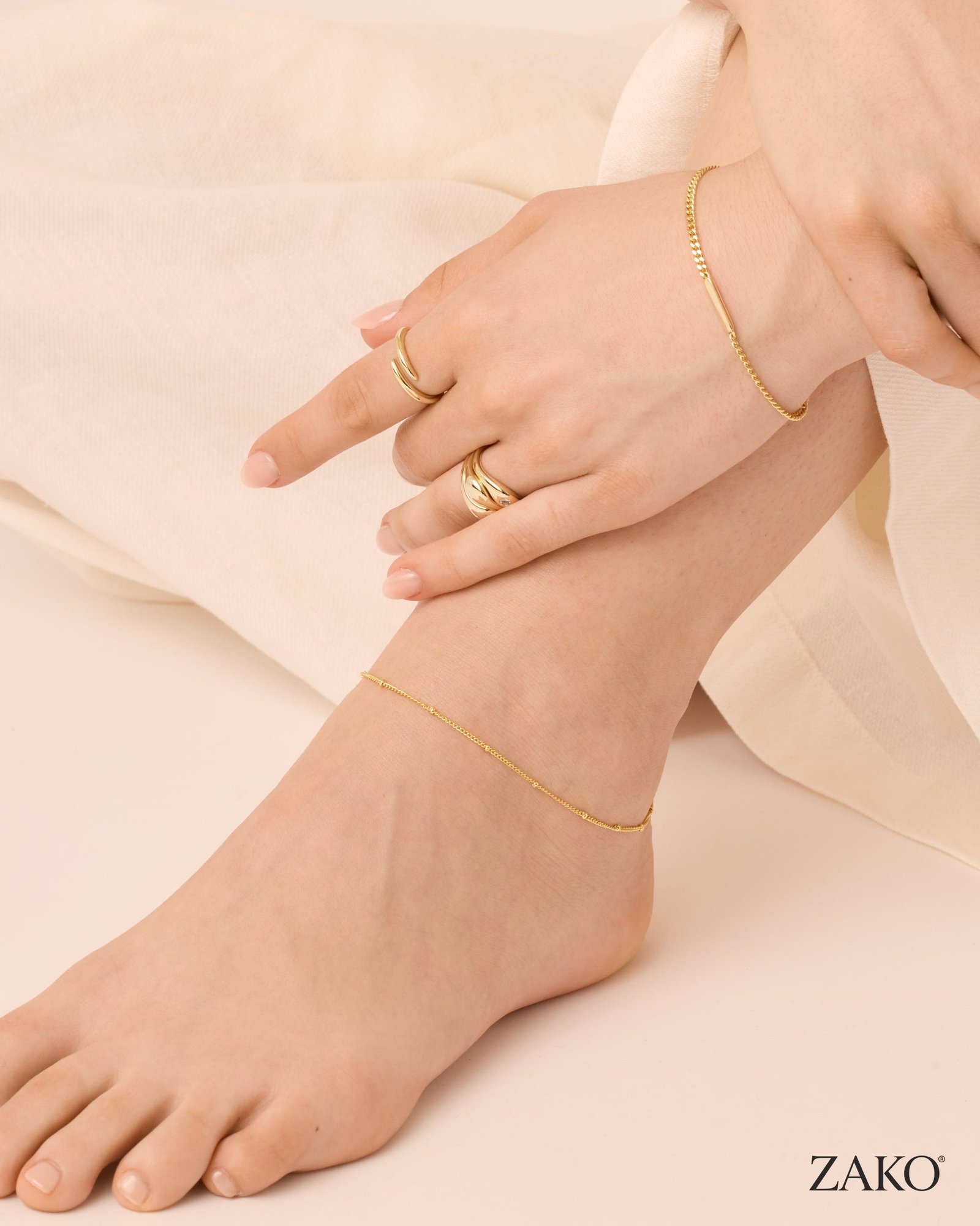 Amara Beaded Anklet - Image 3