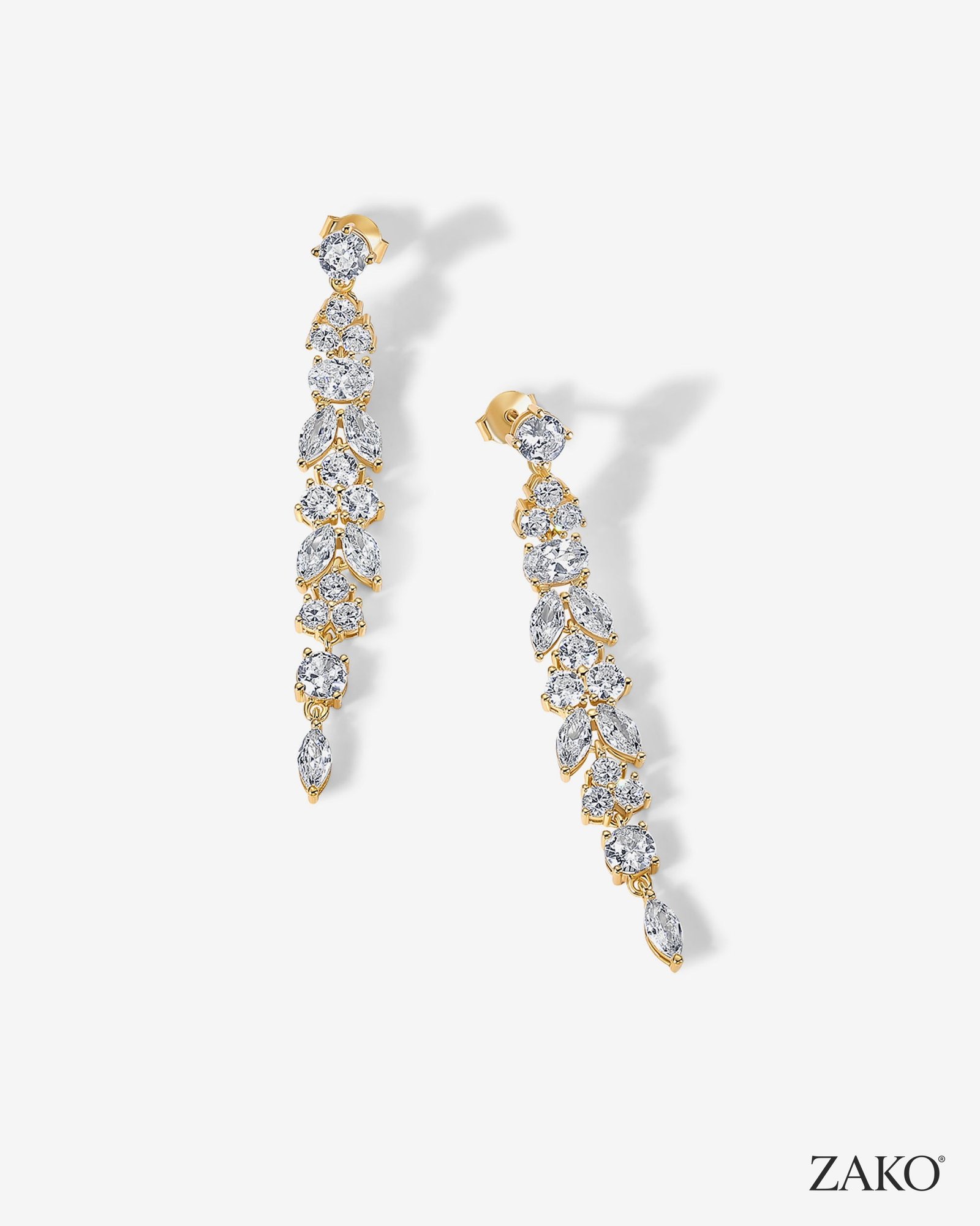 Elara Linear Drop Earrings - Image 4