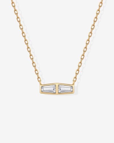Rosalie Double Baguette Necklace
