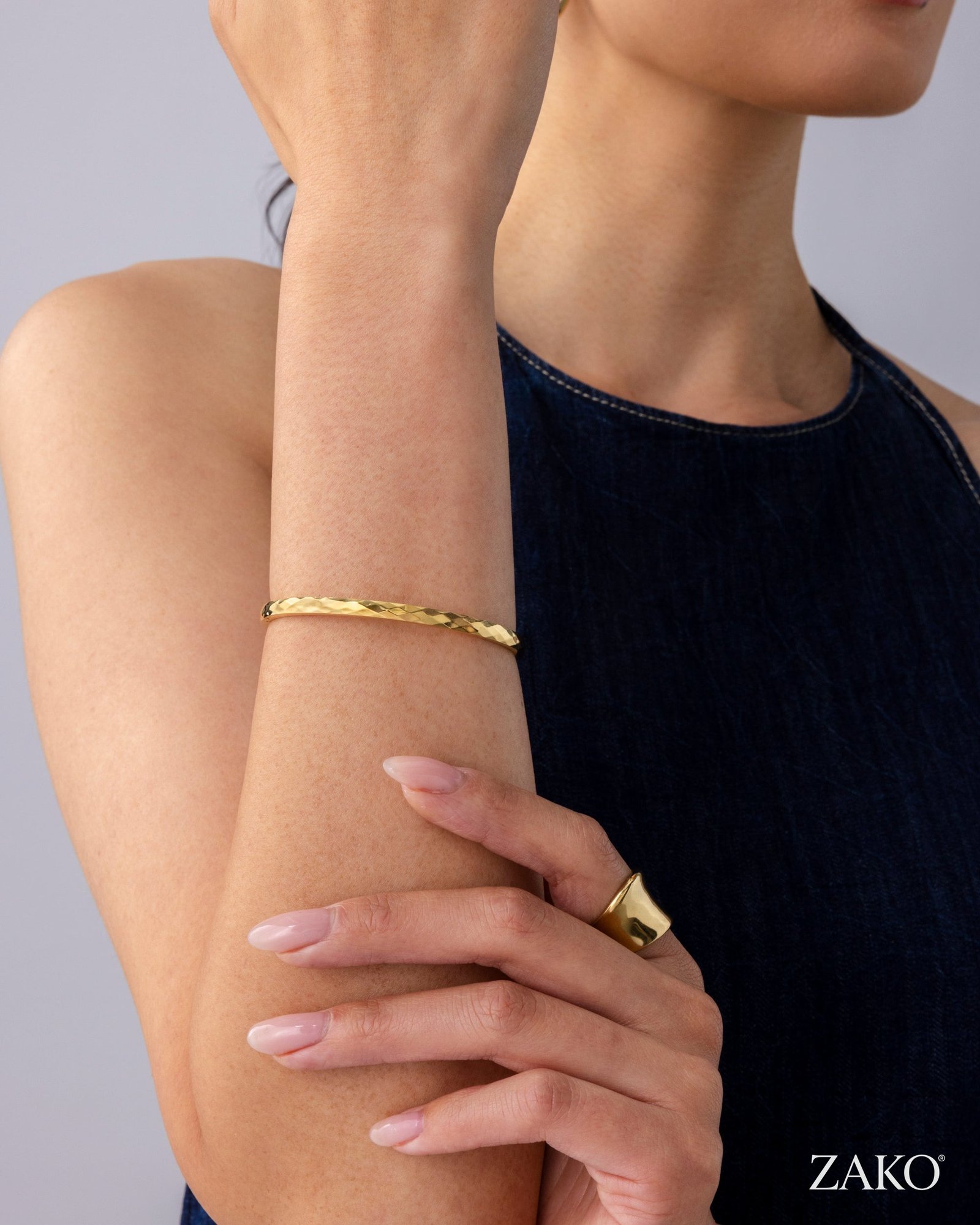 Ines Faceted Bangle - Image 4