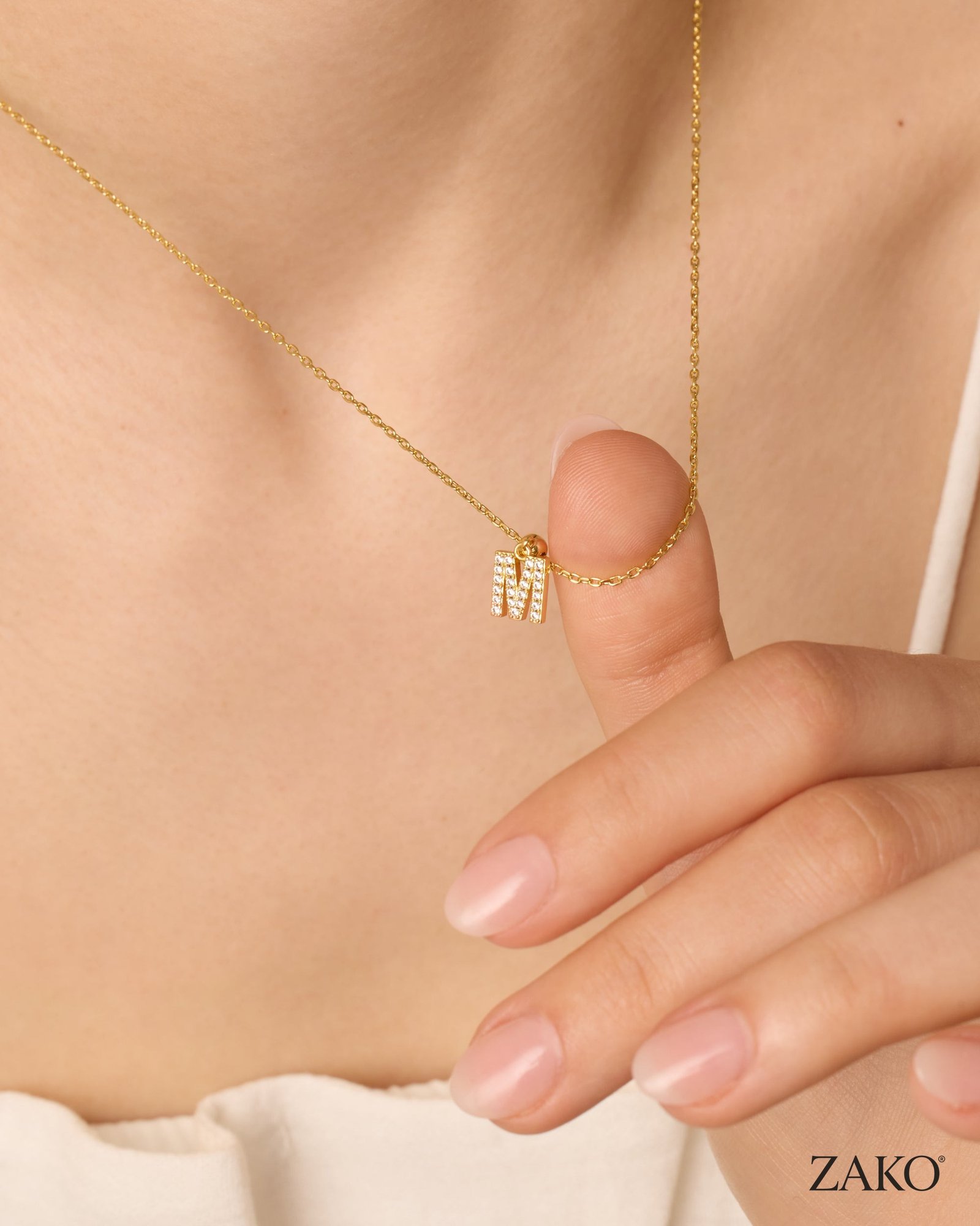 Ines Initial Necklace - Image 2
