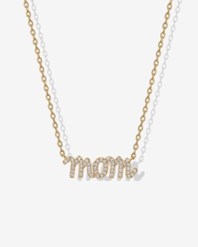 Ines Mom Script Necklace