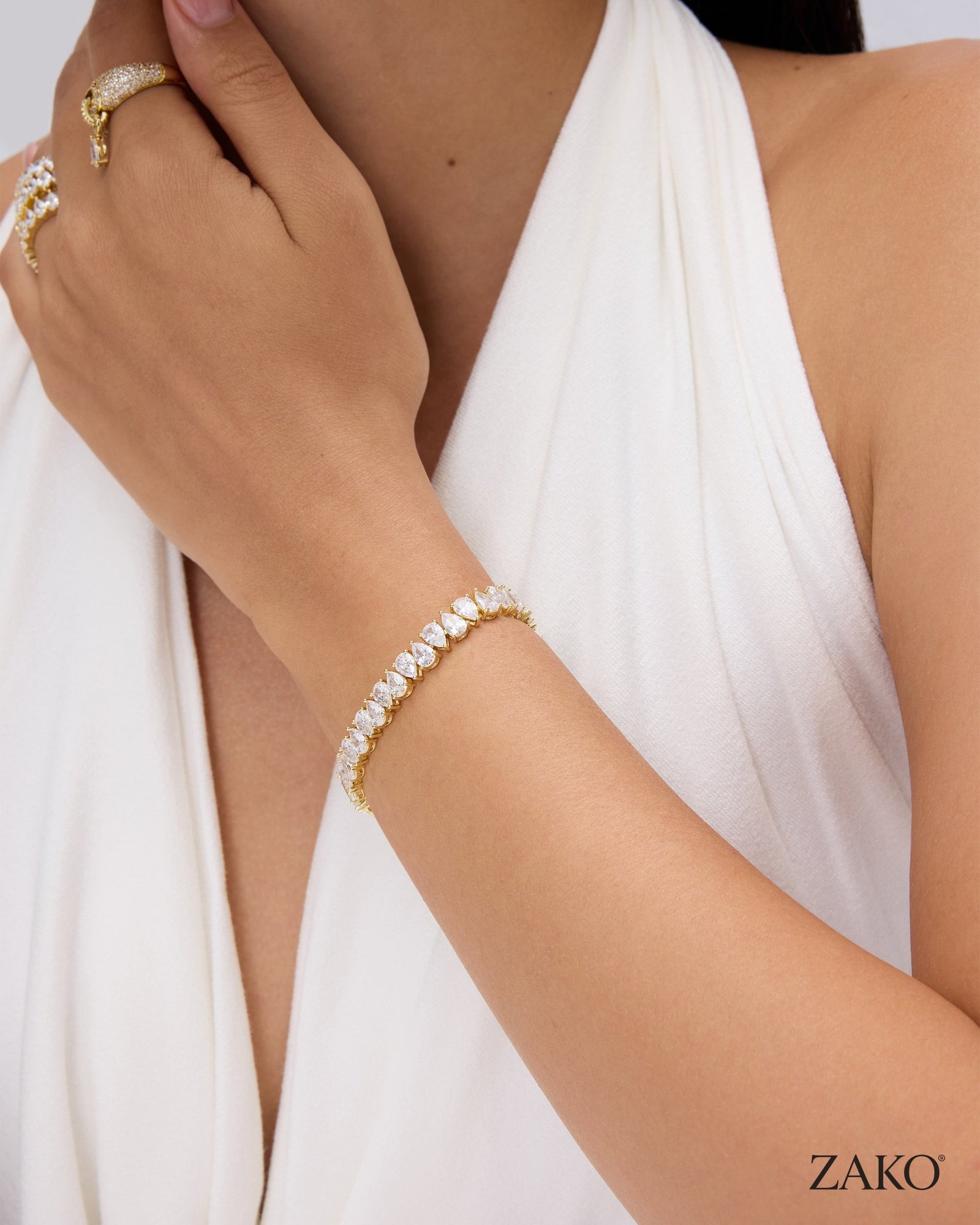 Solene Pear Tennis Bracelet - Image 2