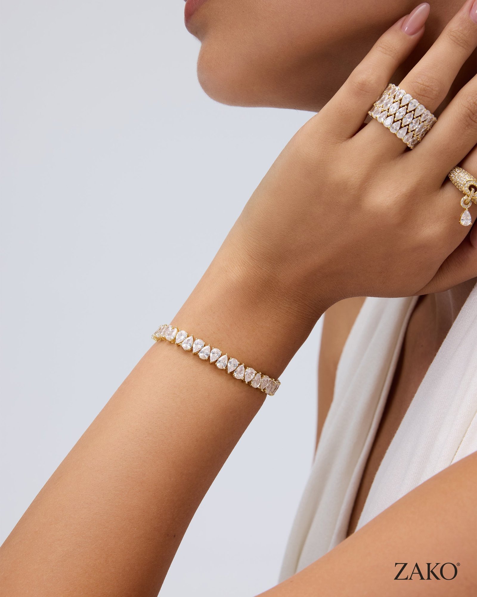 Solene Pear Tennis Bracelet - Image 3