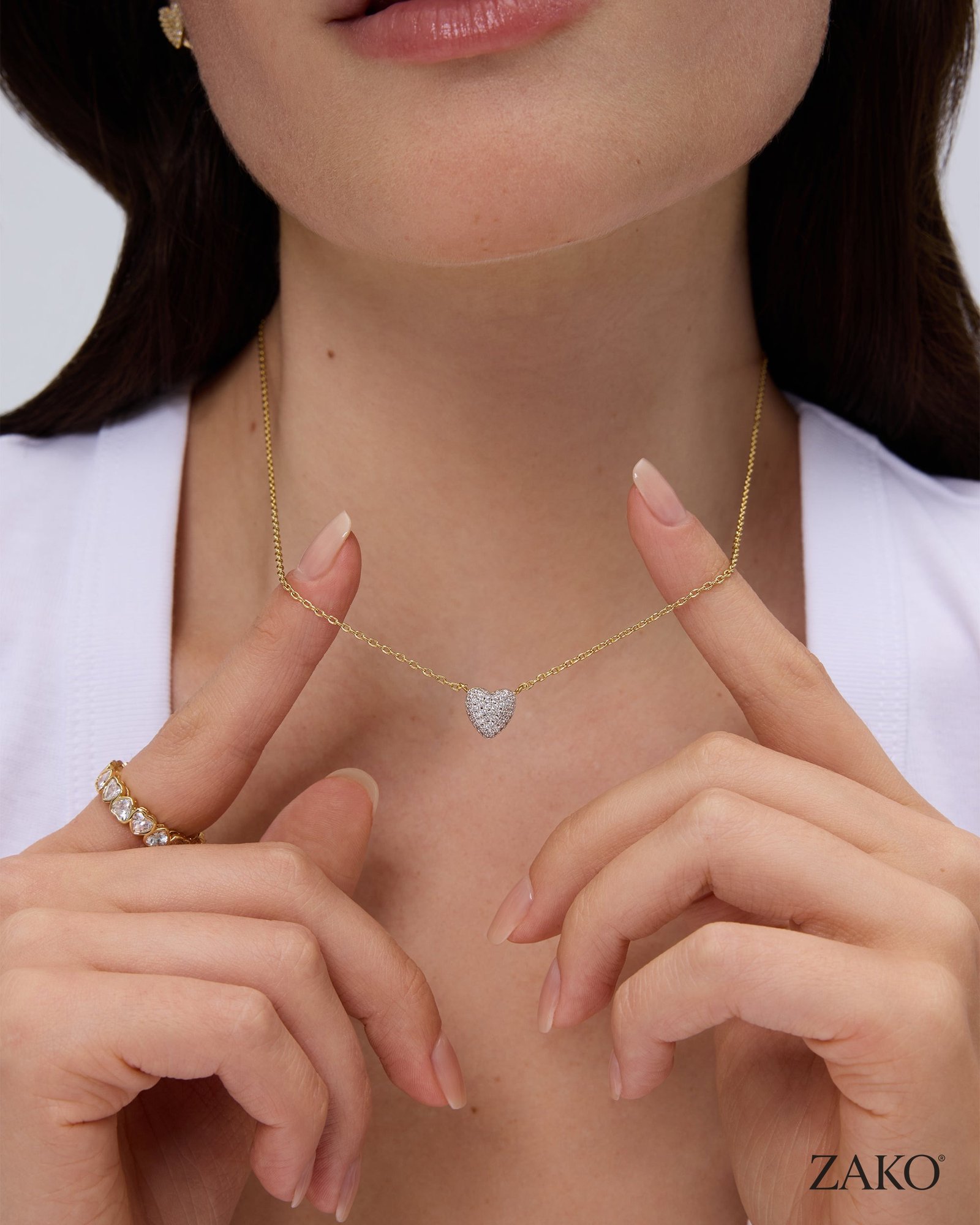 Zaria Heart Pendant Necklace - Image 2