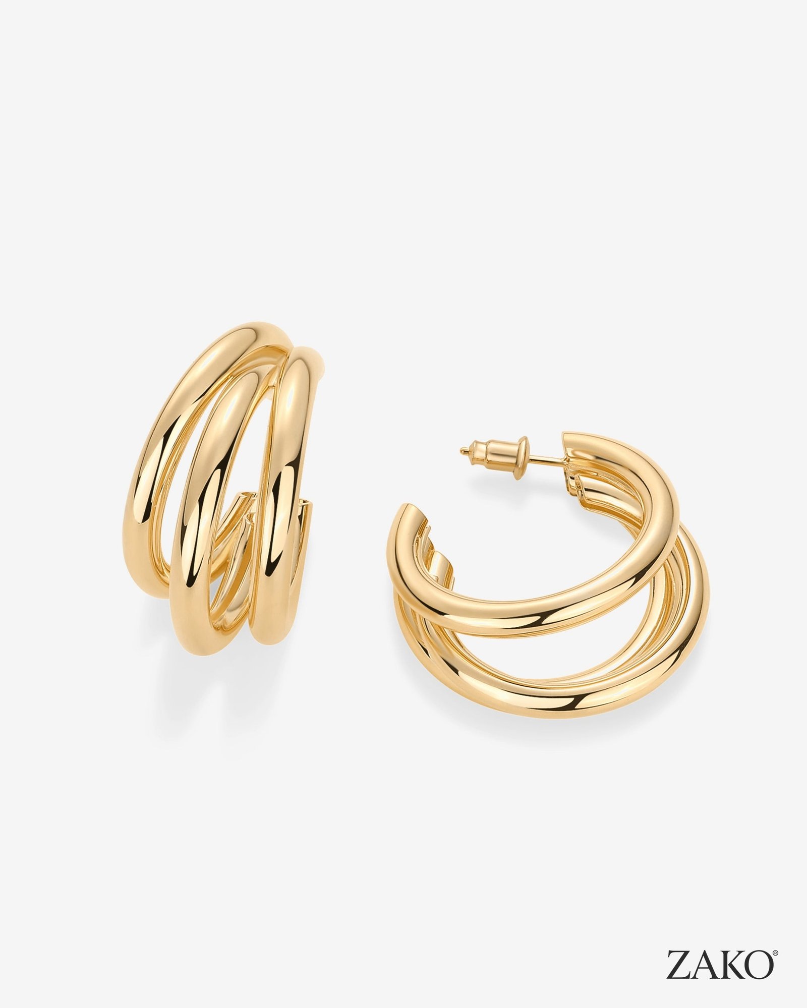 Lena Triple Hoops - Image 2