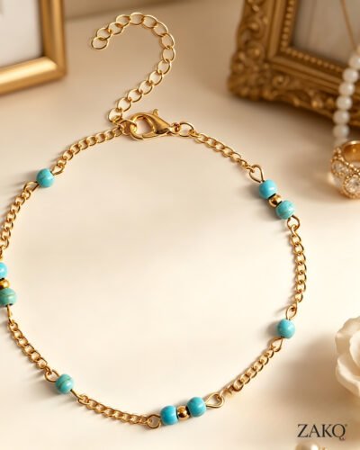 Turquoise Boho Anklet