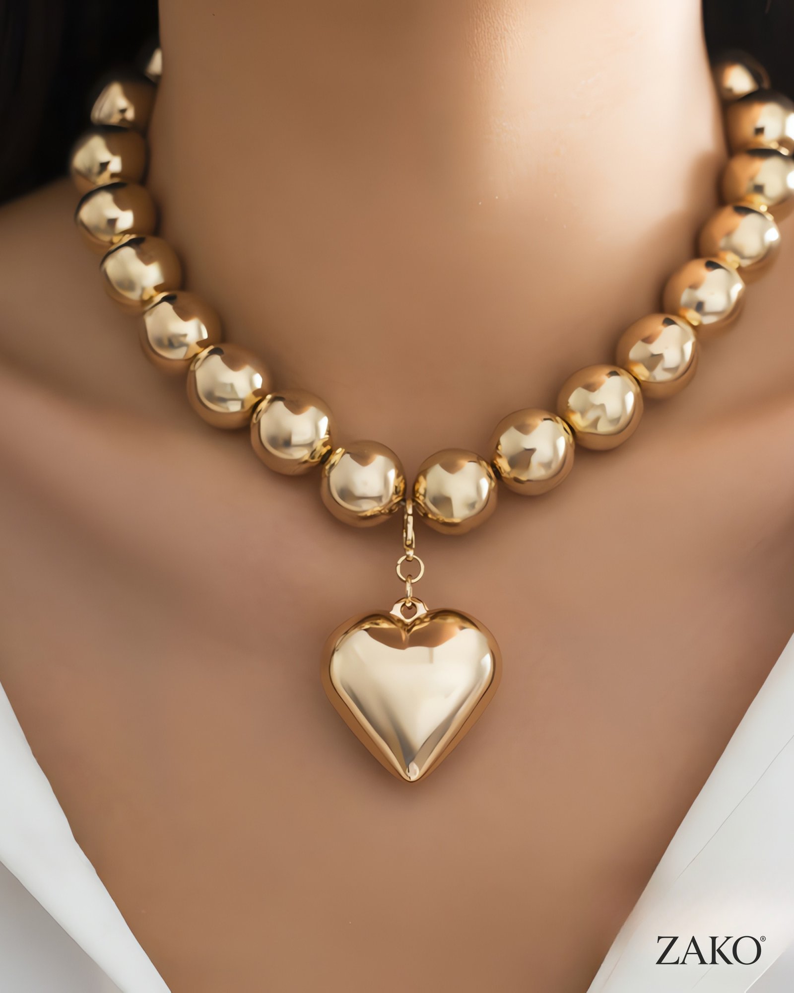 Puffed Heart Choker - Image 2
