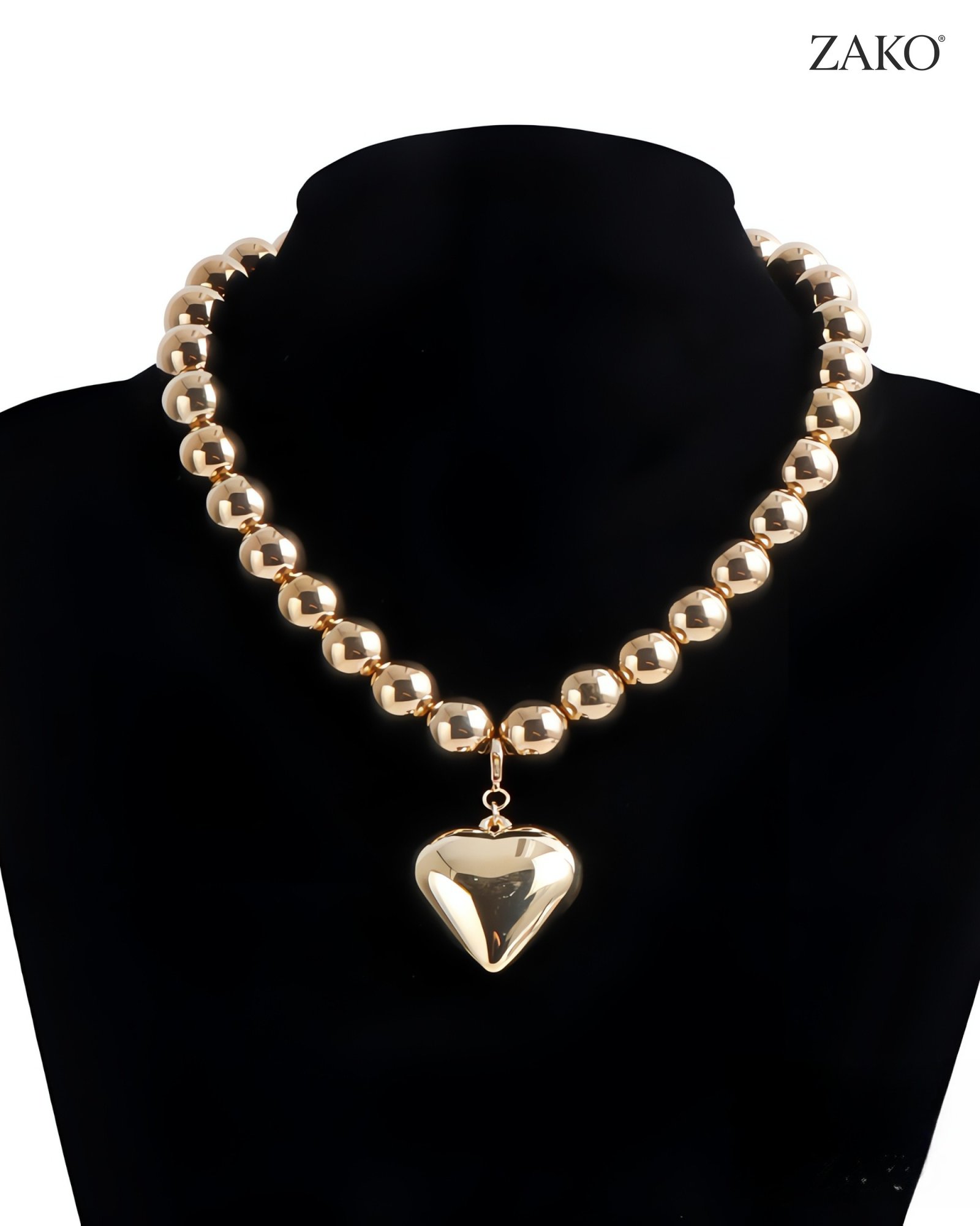 Puffed Heart Choker - Image 3