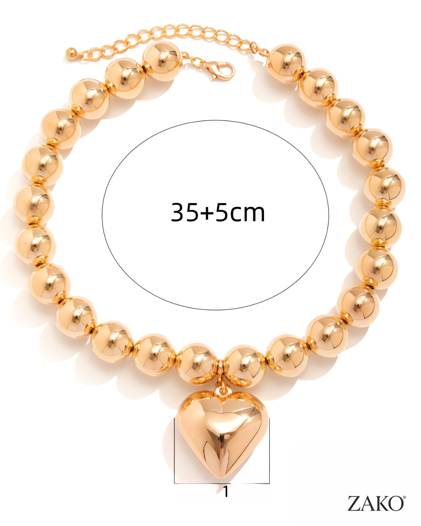 Puffed Heart Choker - Image 4