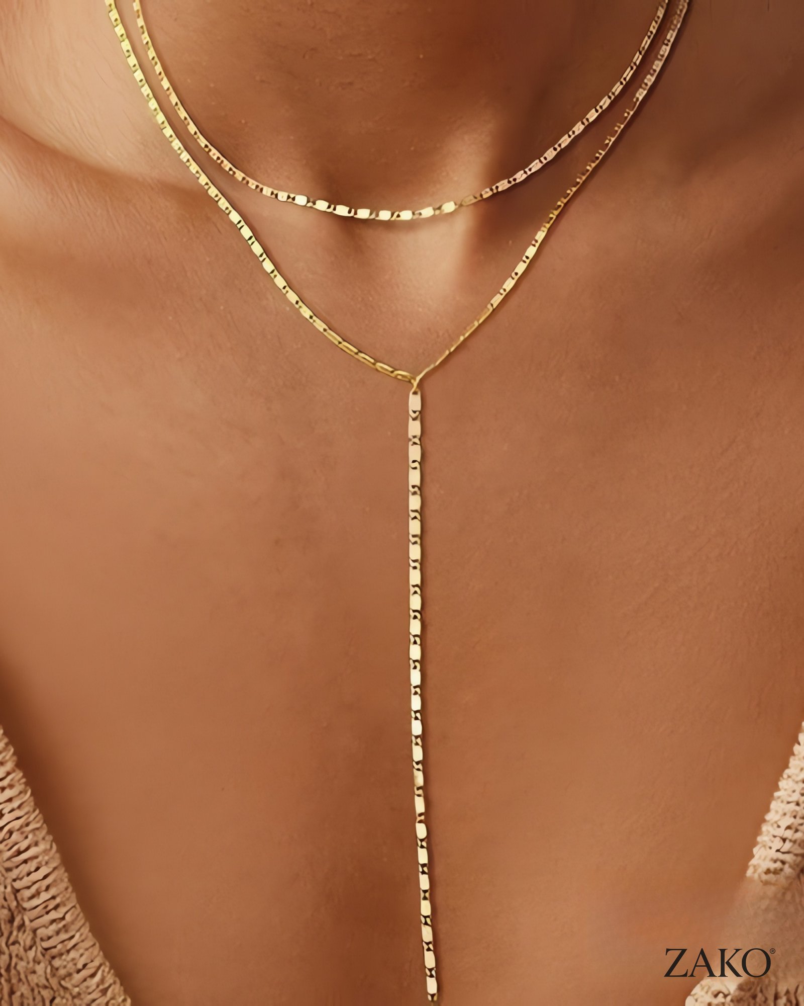 Layered Lariat Necklace - Image 3