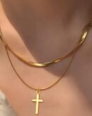 Herringbone Cross Necklace