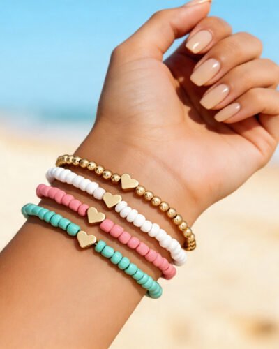 Beaded Bracelet Set (4 Pieces)