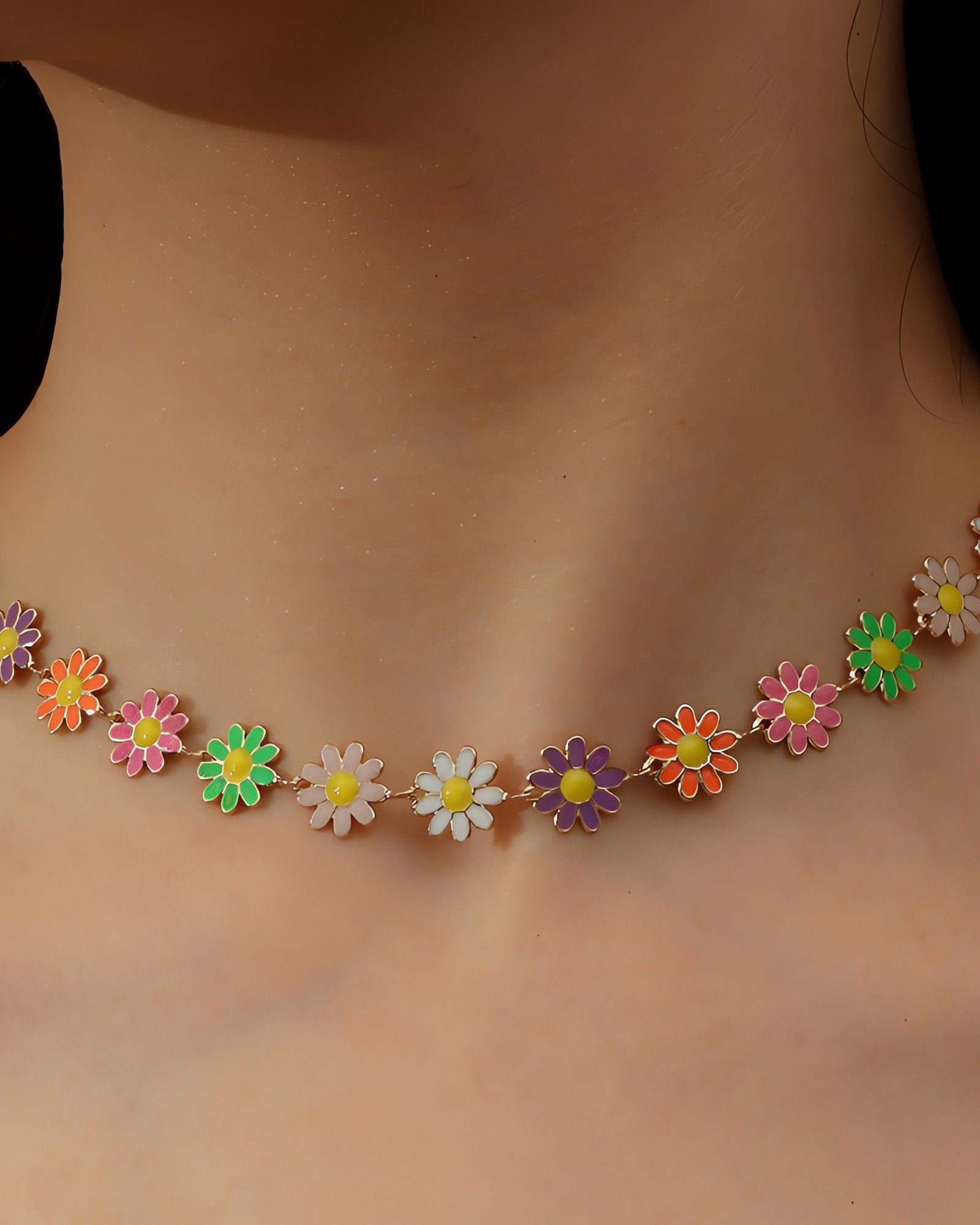 Rainbow Daisy Choker