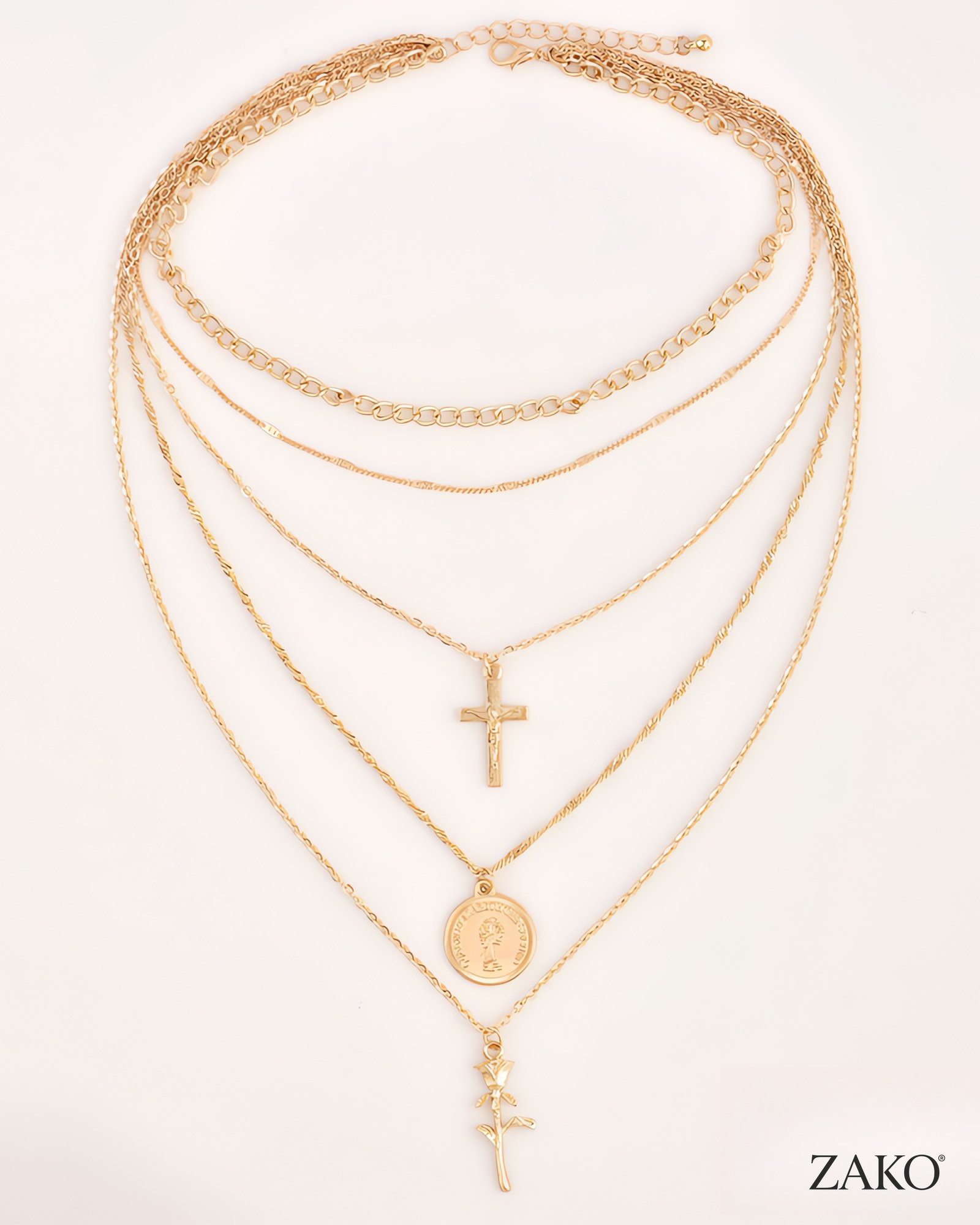 Cross & Rose Necklace - Image 5