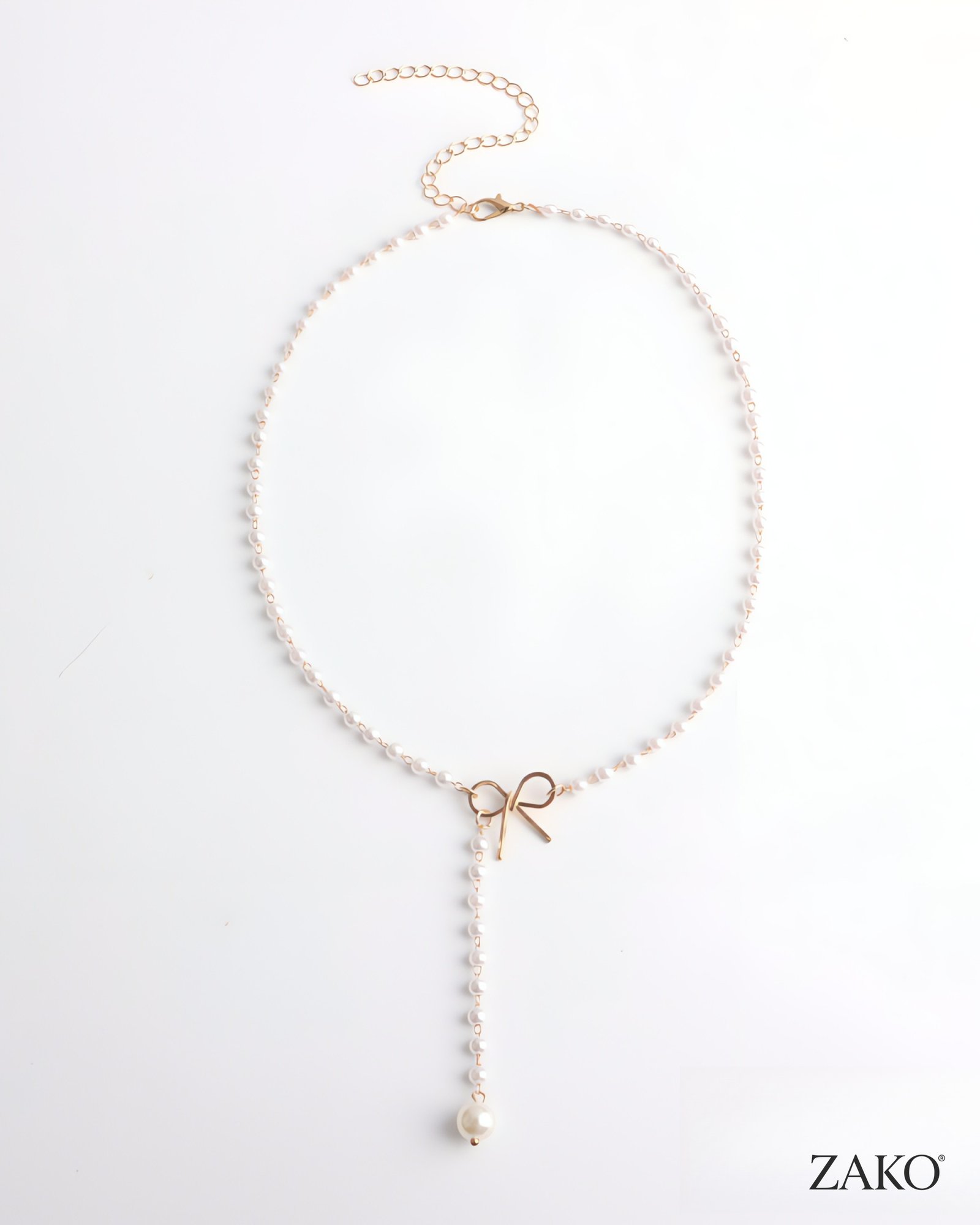 Pearl Bow Necklace - Image 5