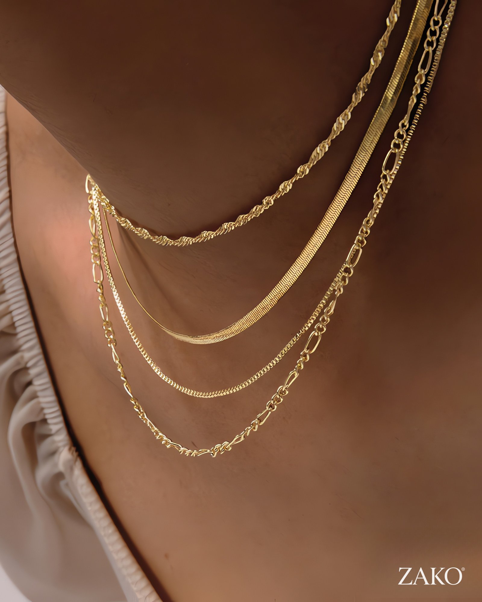 Layered Chain Necklace Set - Image 2