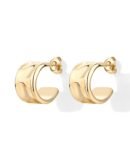 Sienna textured hoops, gold tone