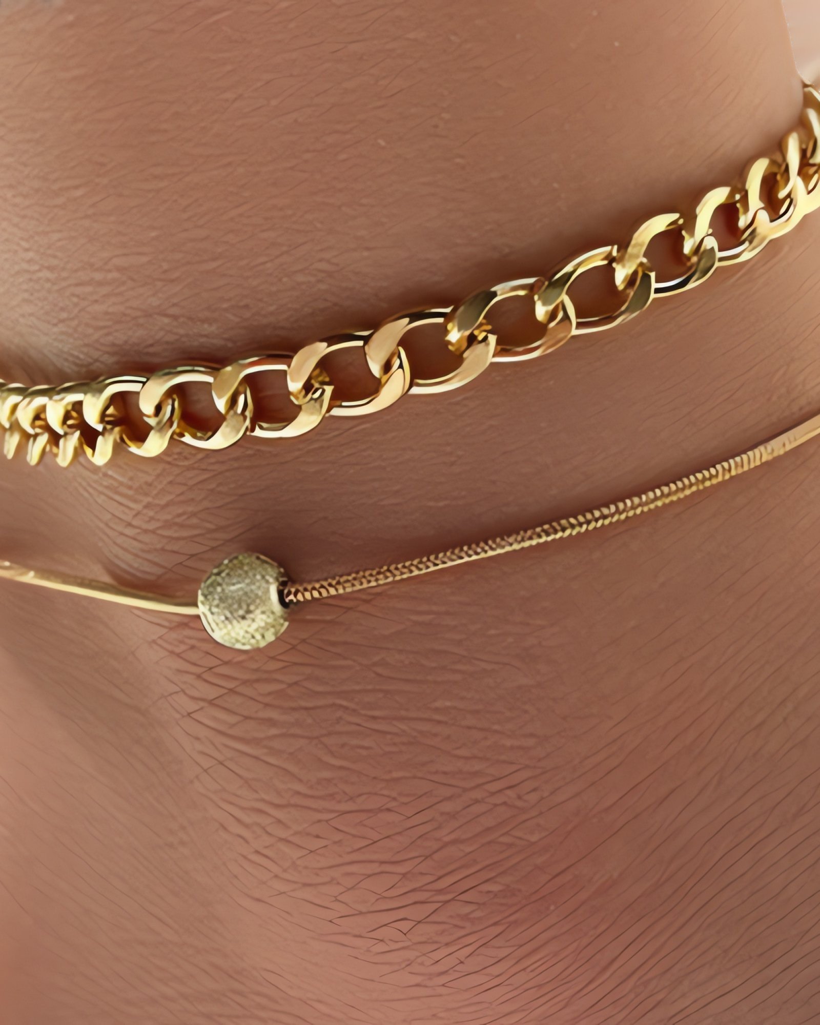 Layered Anklet Set