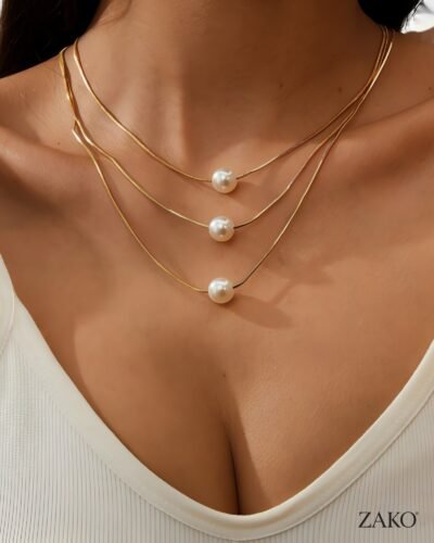 Triple Pearl Necklace