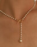 Pearl Bow Necklace