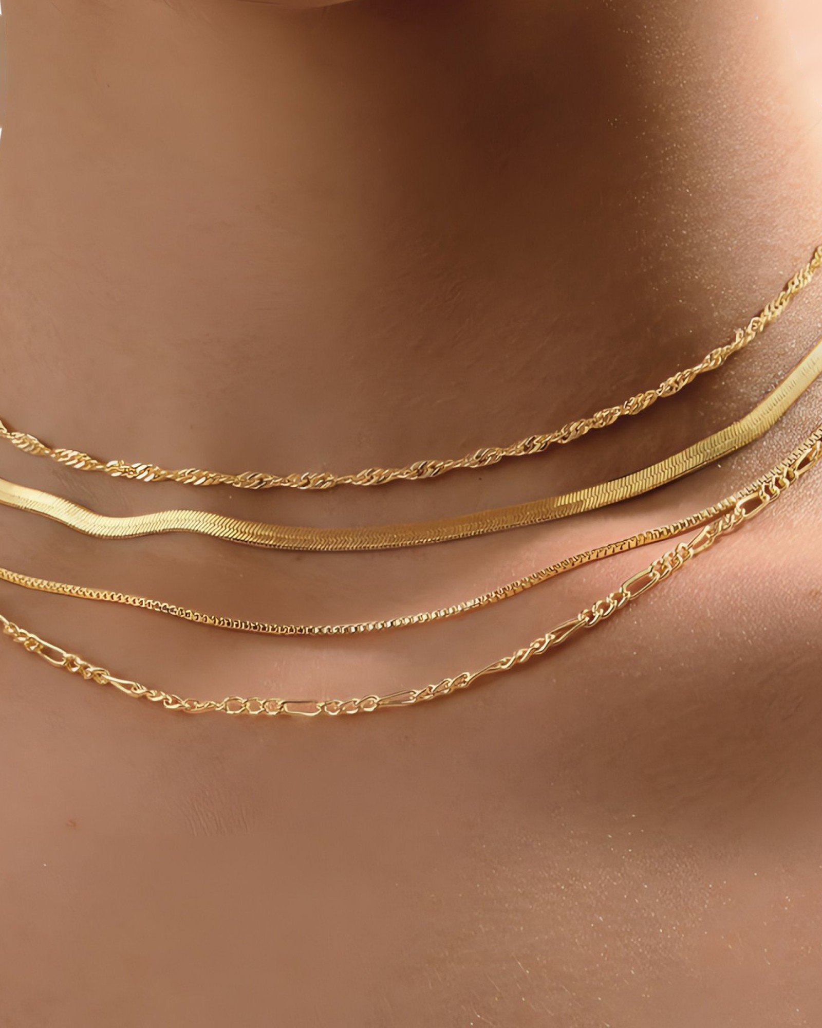Layered Chain Necklace Set