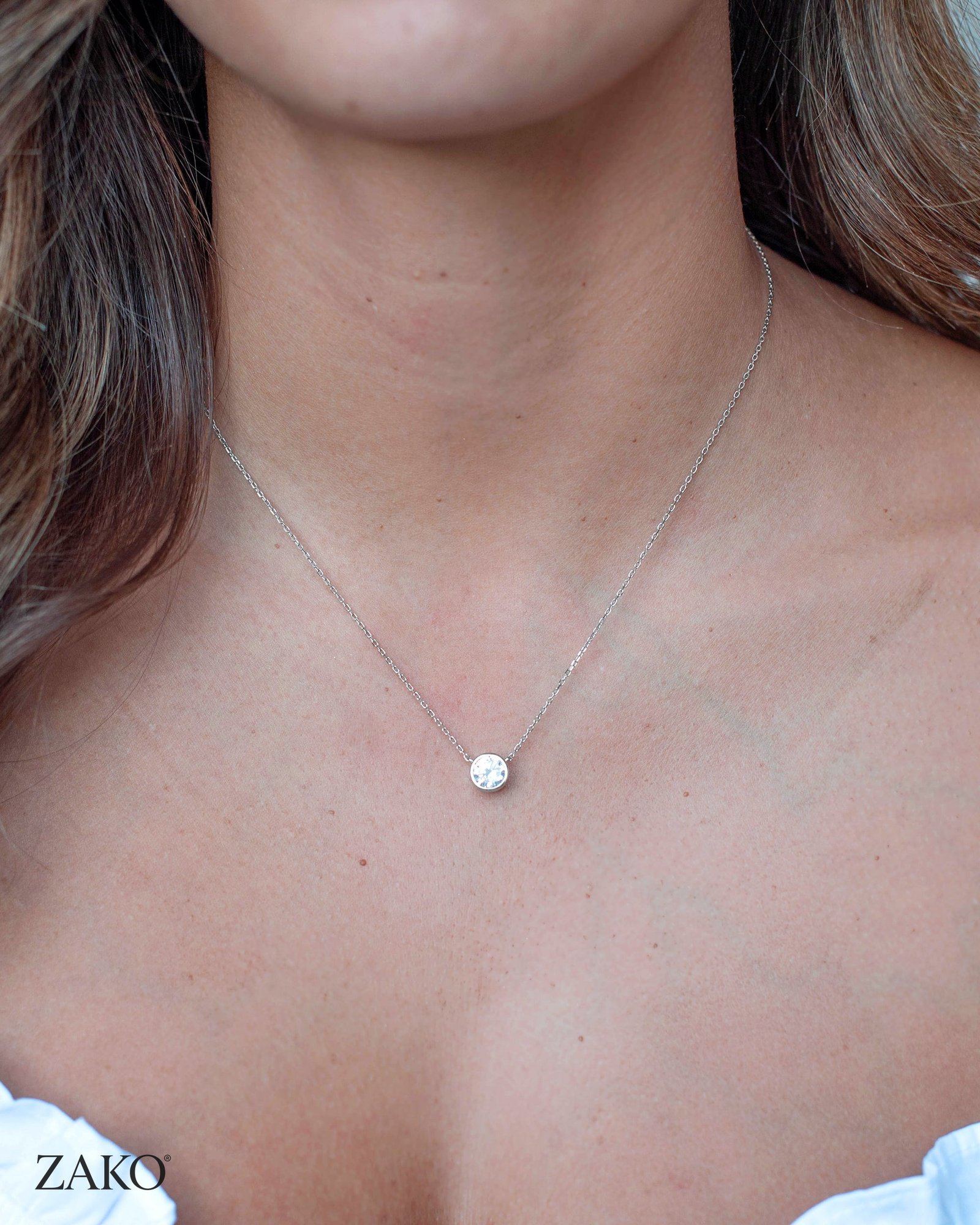 Simone Bezel Necklace - Image 6