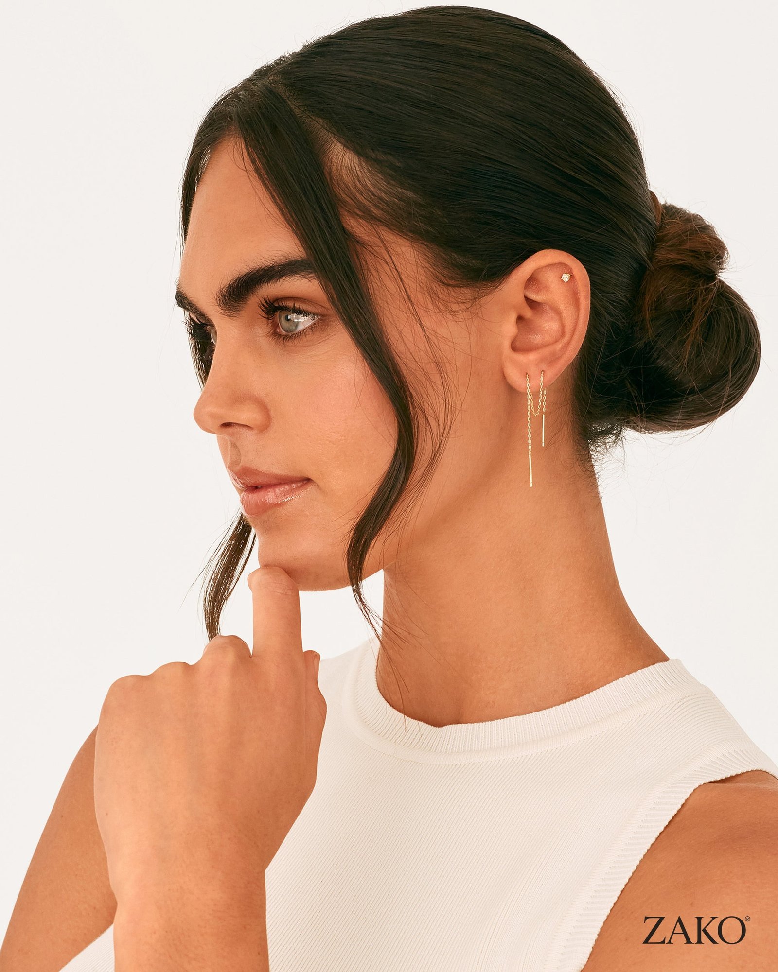 Aurelia Threader Earrings - Image 5