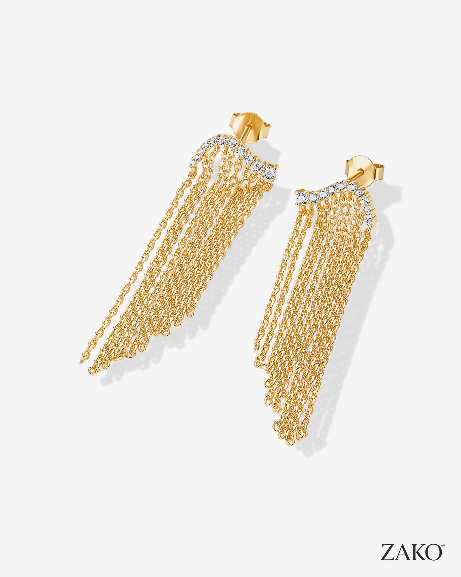 Zaria Chain Earrings - Image 3