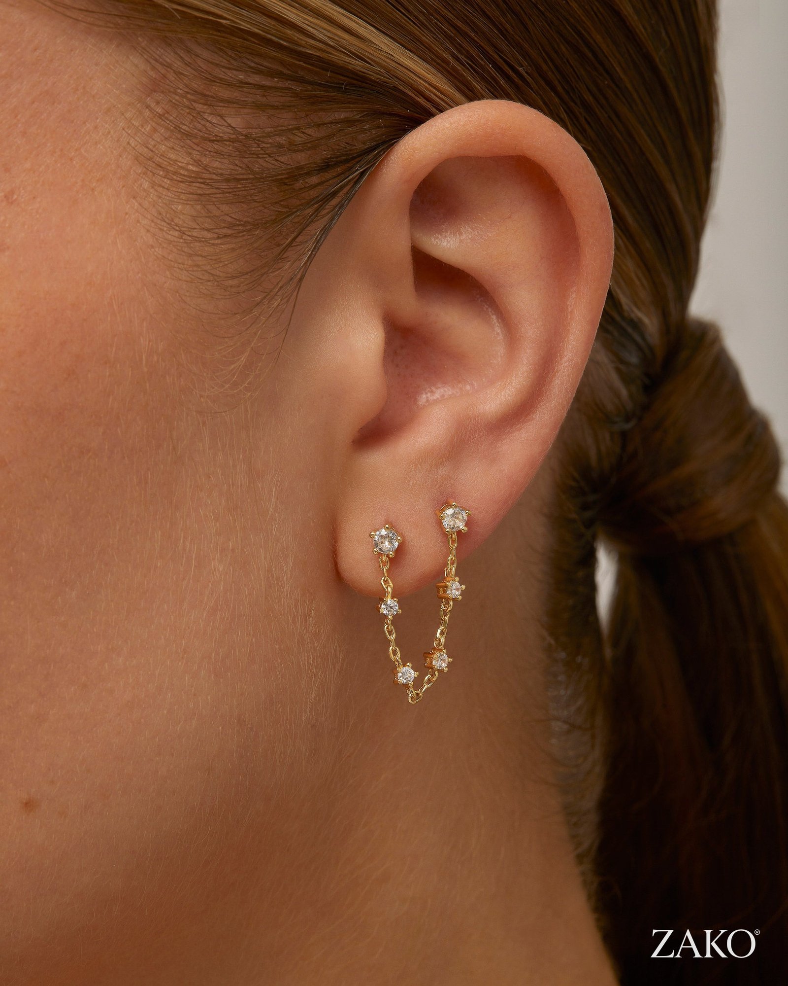 Flora Chain Studs - Image 3