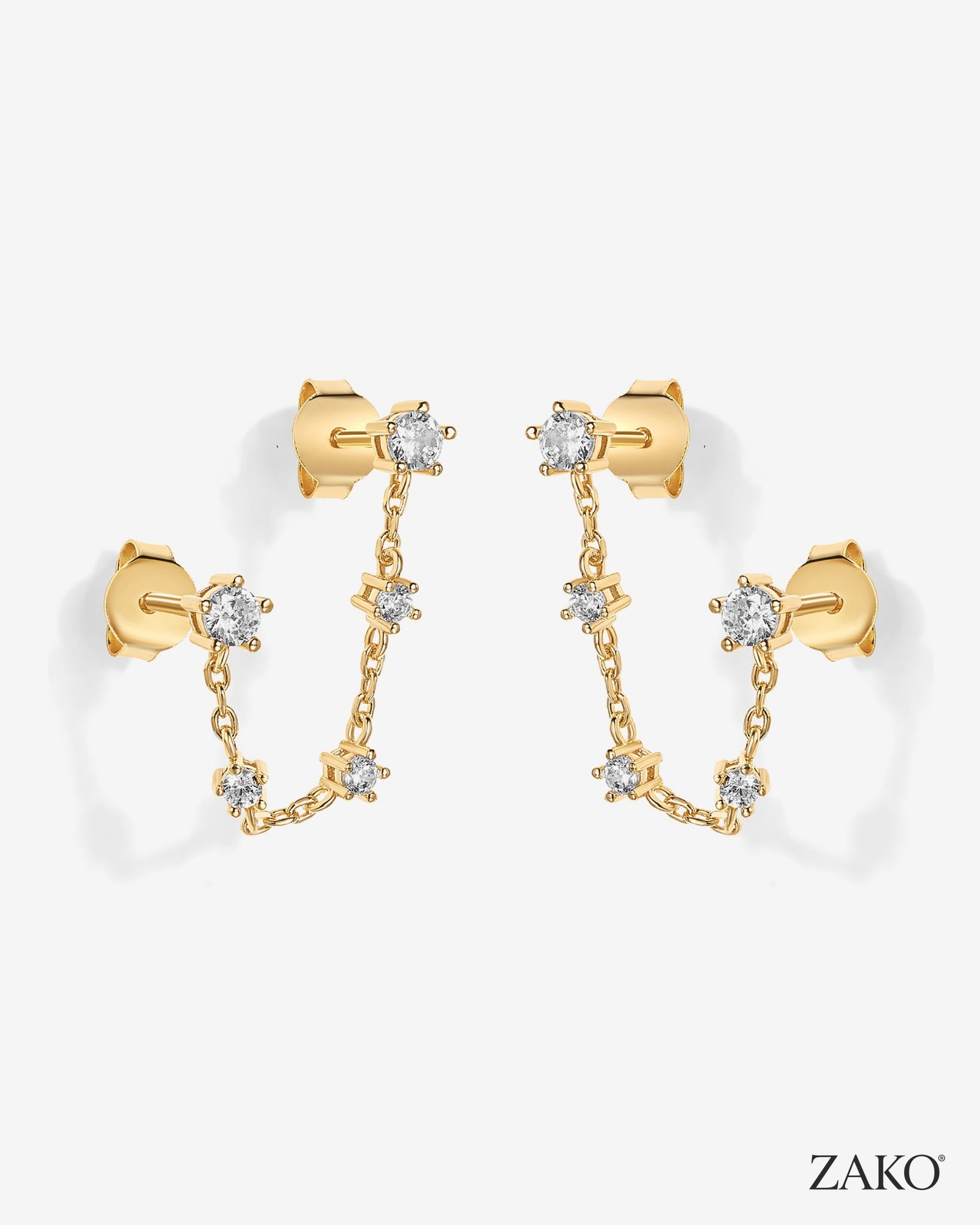 Flora Chain Studs - Image 2