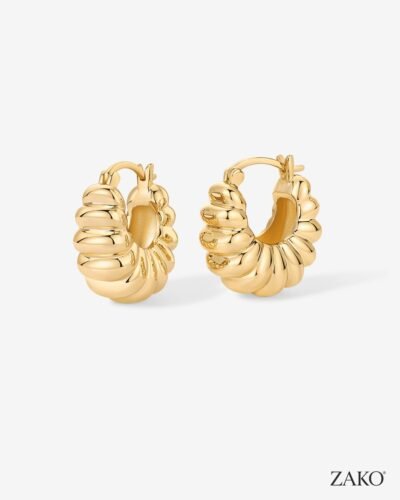 Quinn Ribbed Hoops