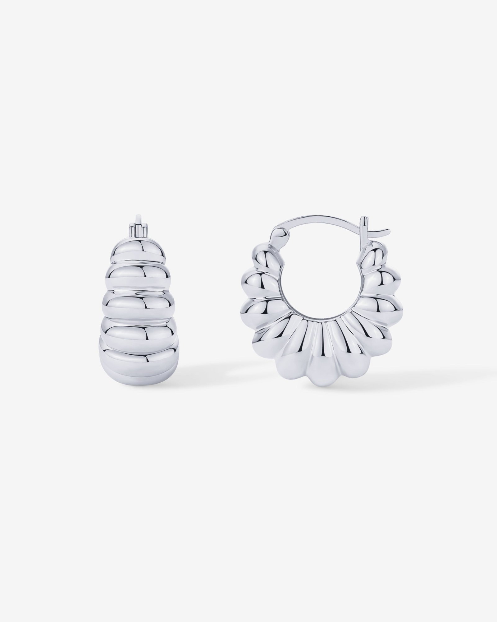 Quinn Ribbed Hoops - Image 3