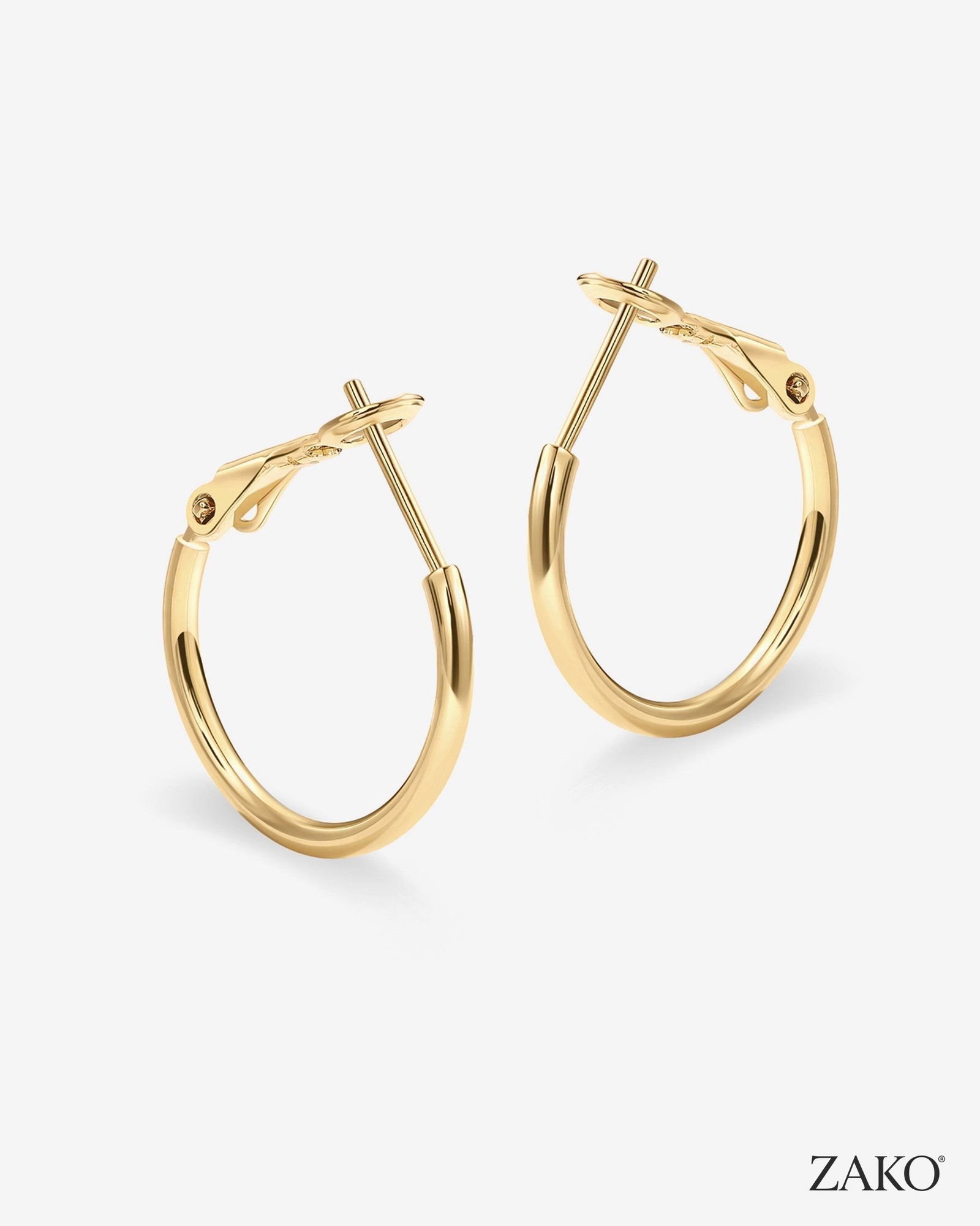 Fern Thin Hoops - Image 2