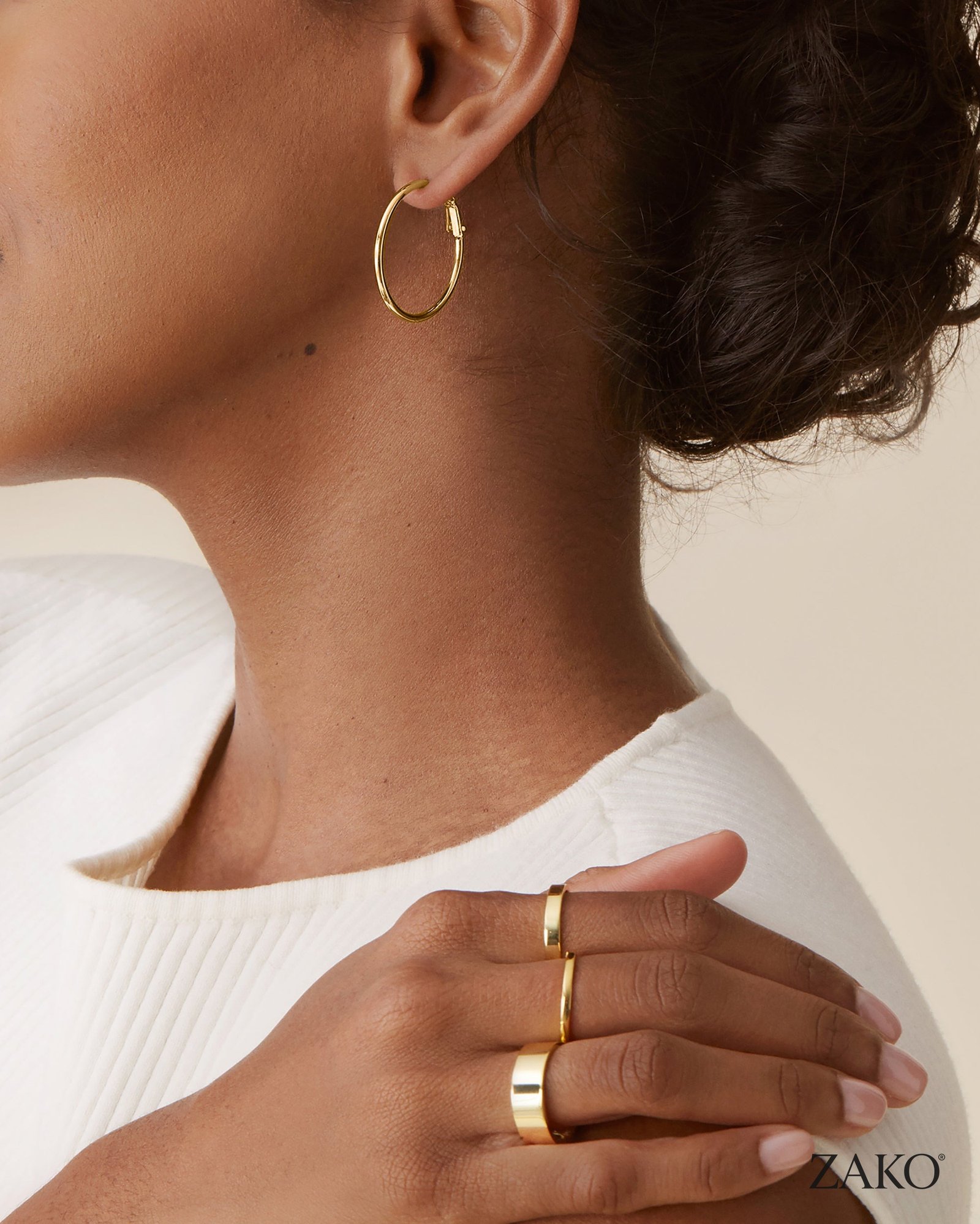 Fern Thin Hoops - Image 9