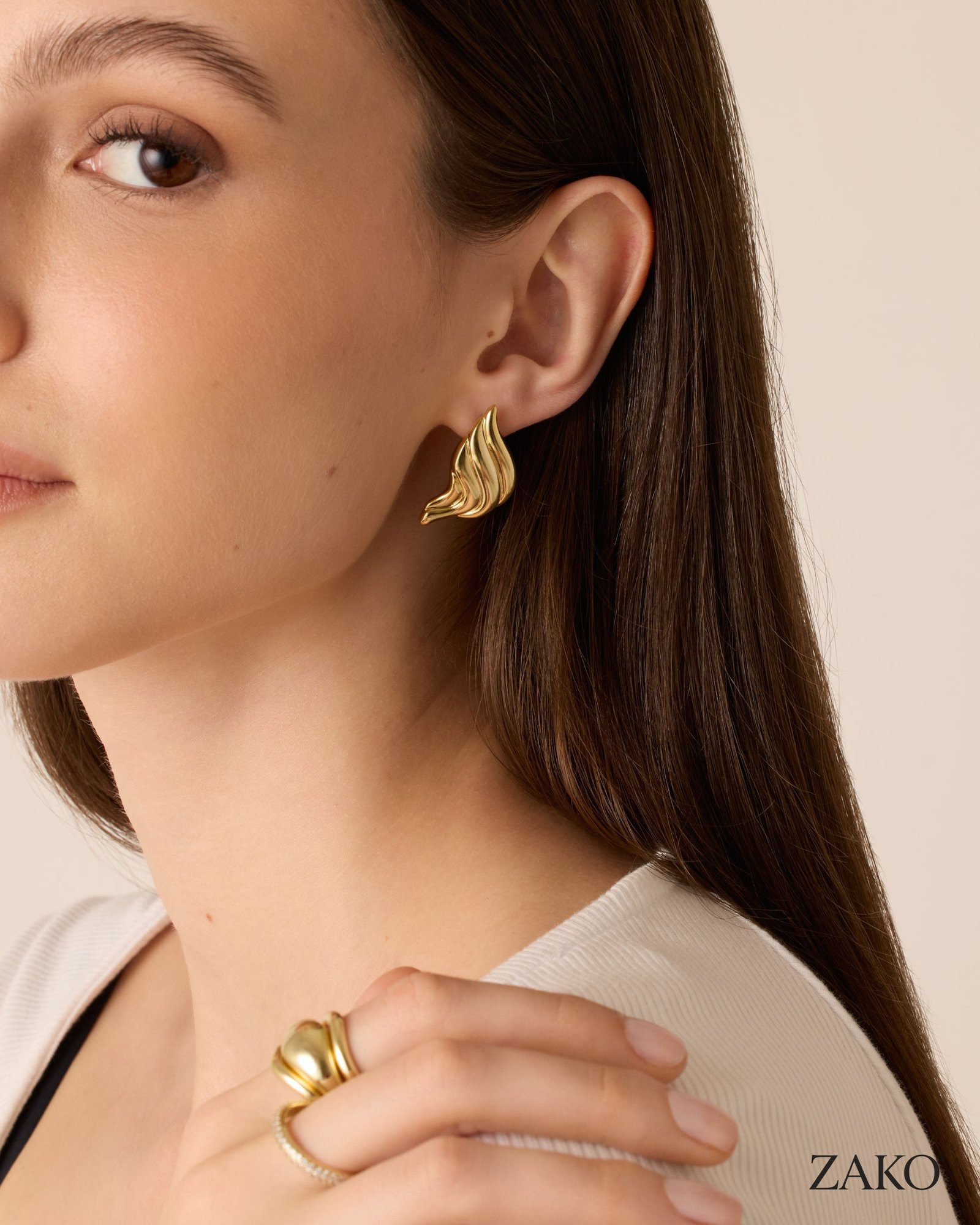 Isolde Croissant Studs - Image 7