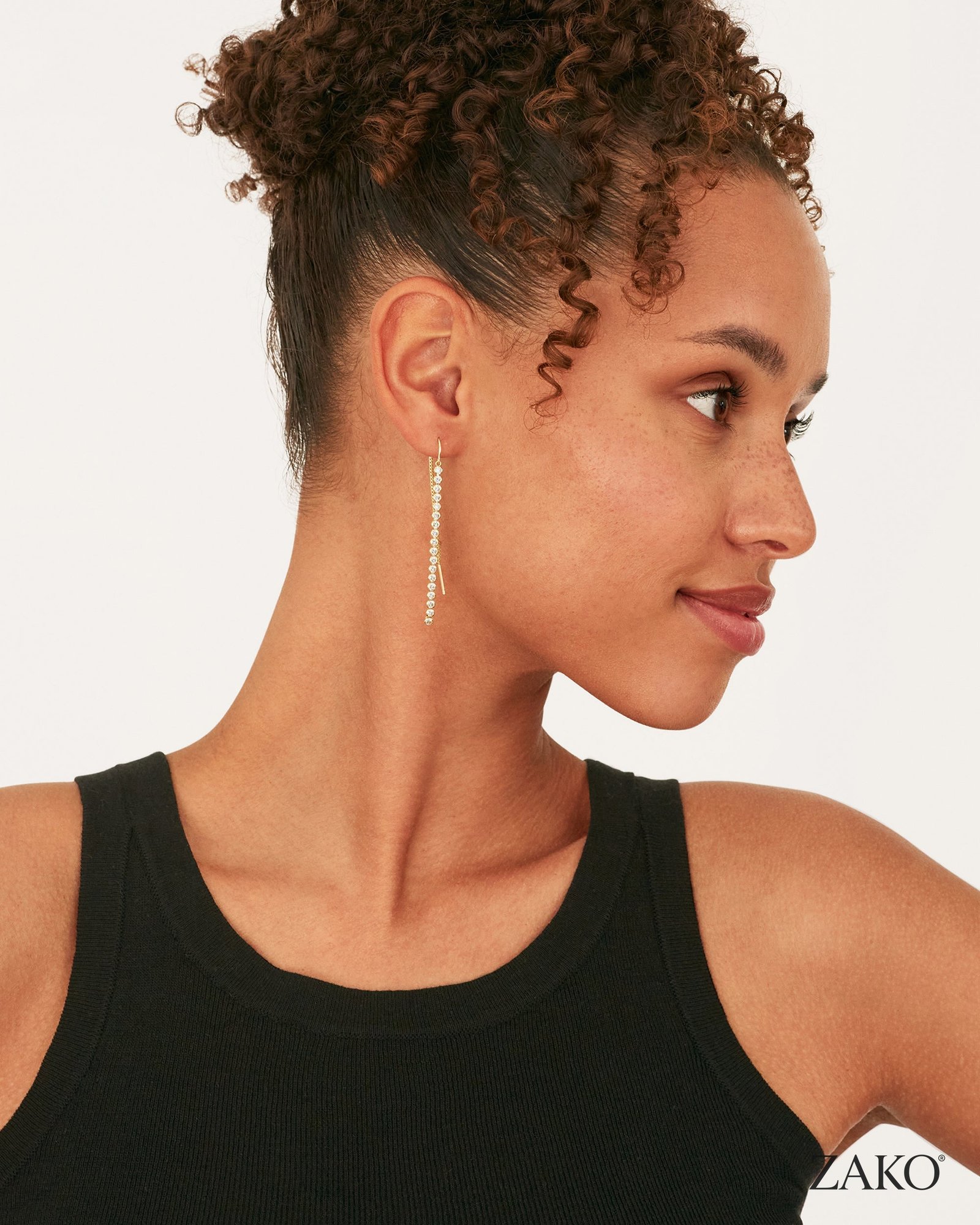 Nola Threader Earrings - Image 2