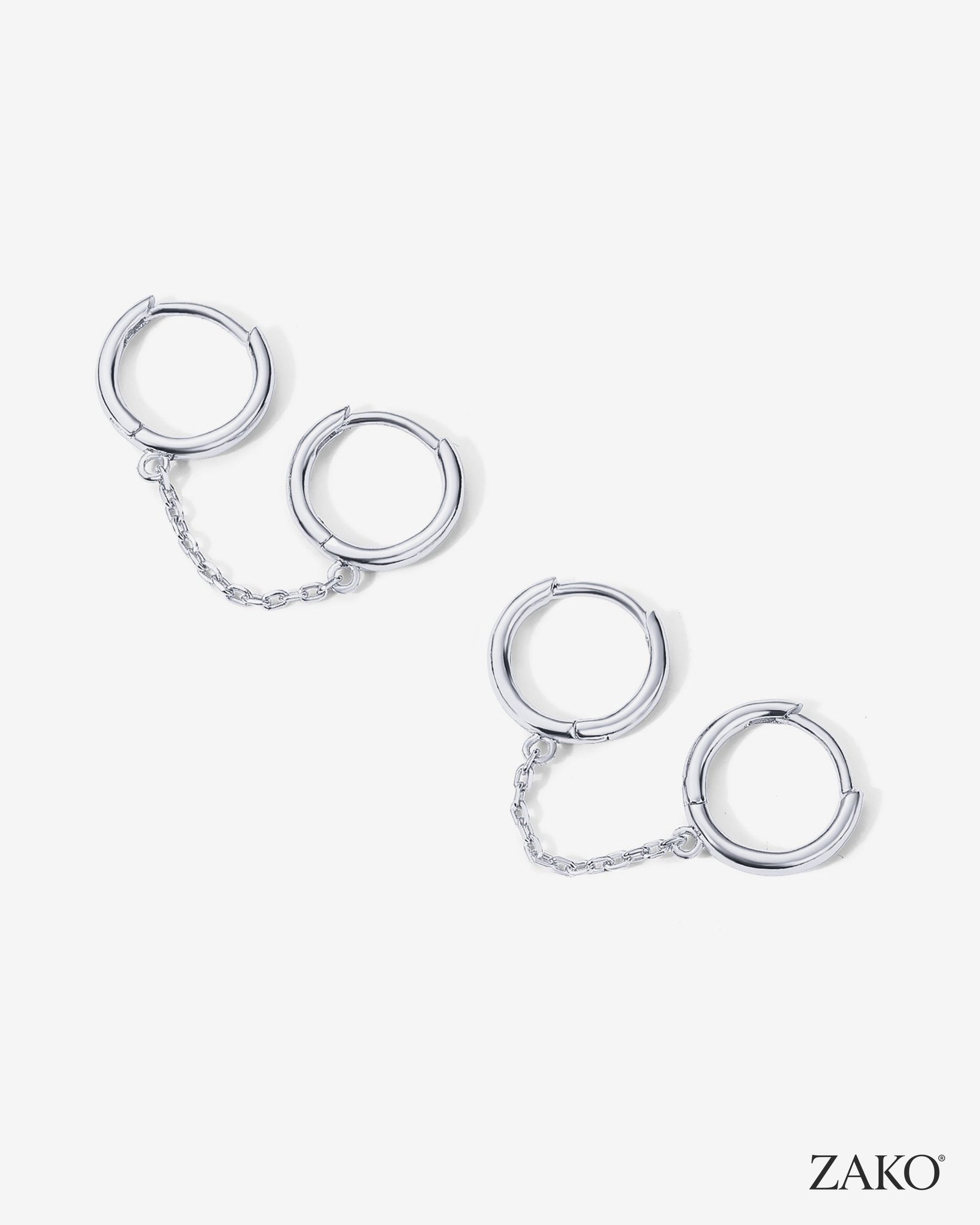 Leona Chain Huggies - Image 15