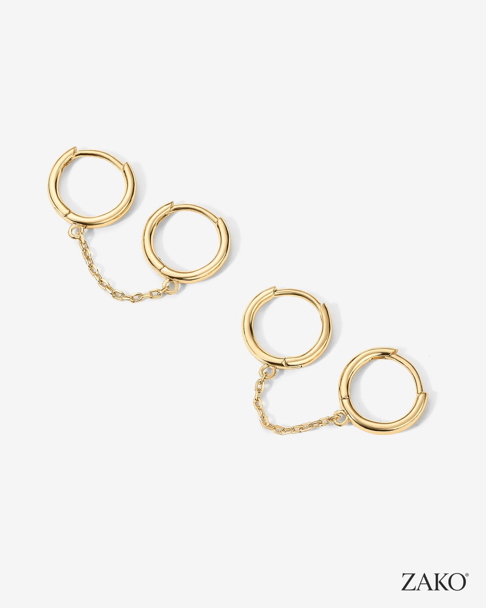 Leona Chain Huggies - Image 3