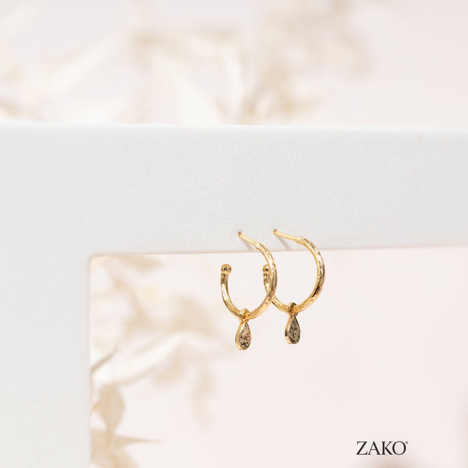 Fleur Drop Hoops - Image 2