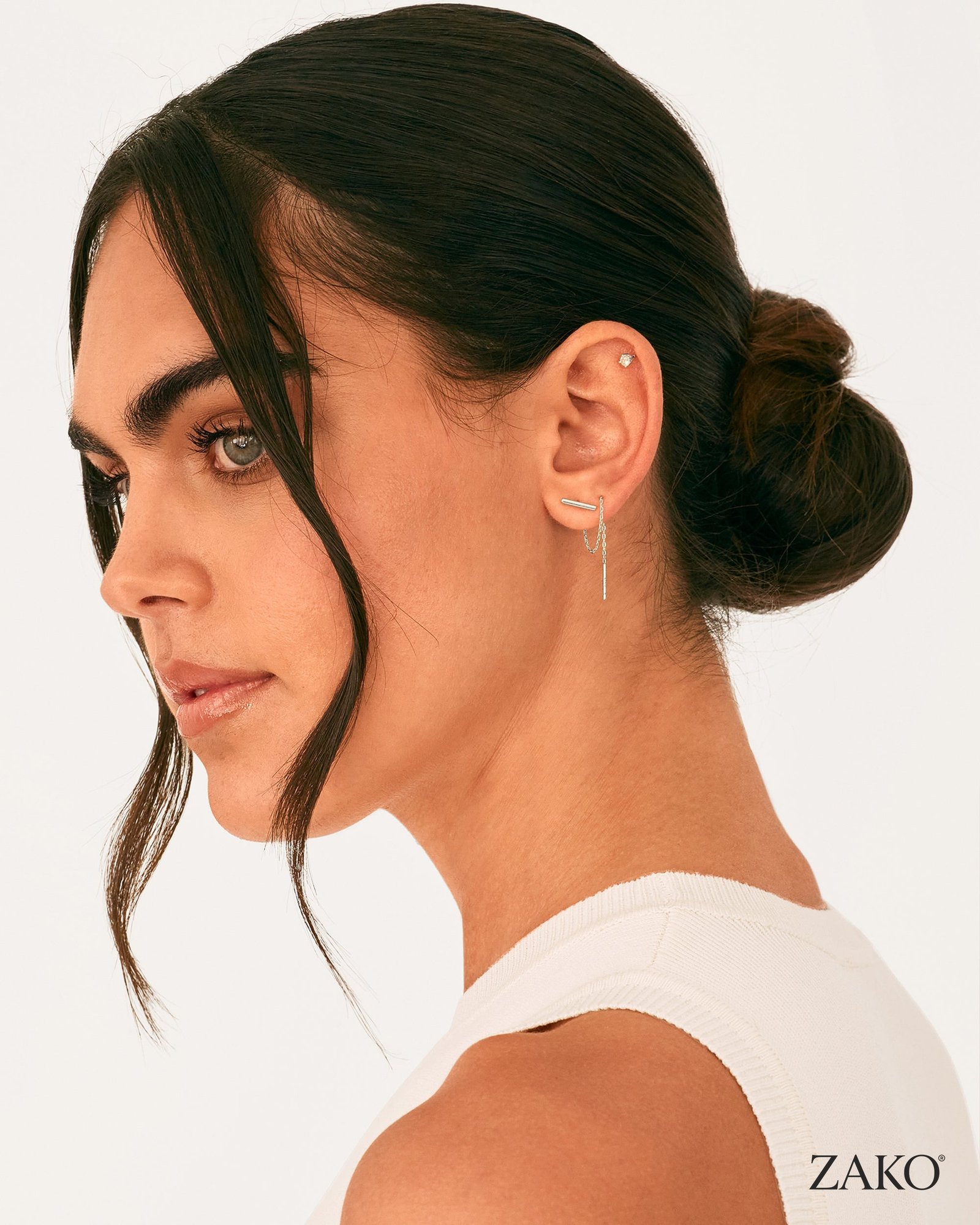 Solene Threader Earrings - Image 7