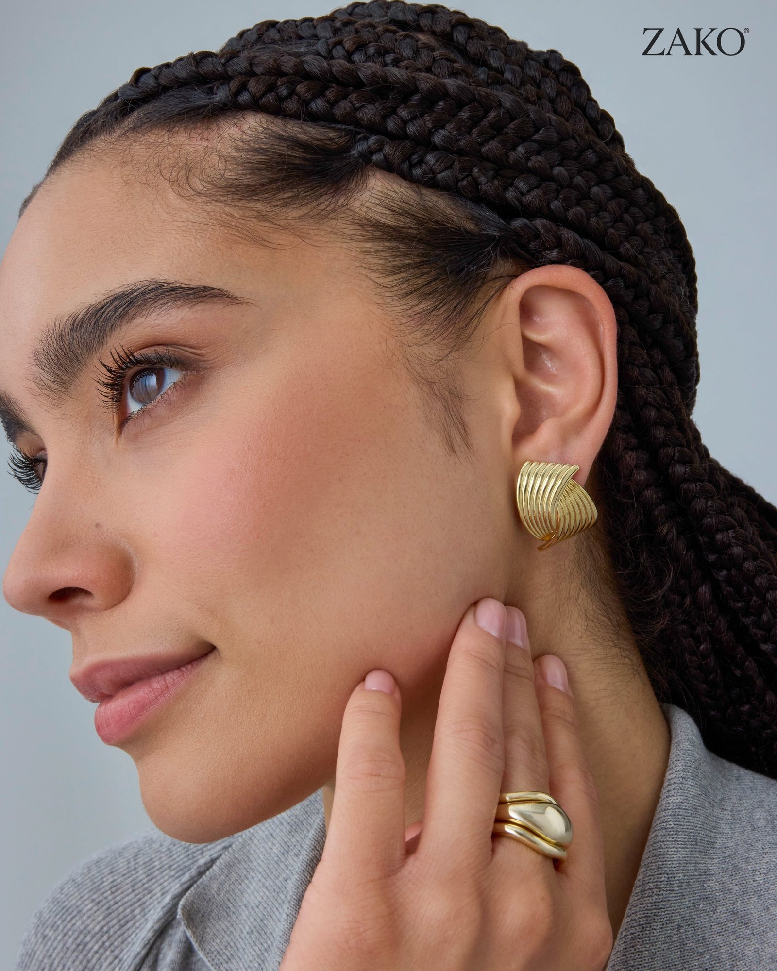 Delphine Fan Studs - Image 4