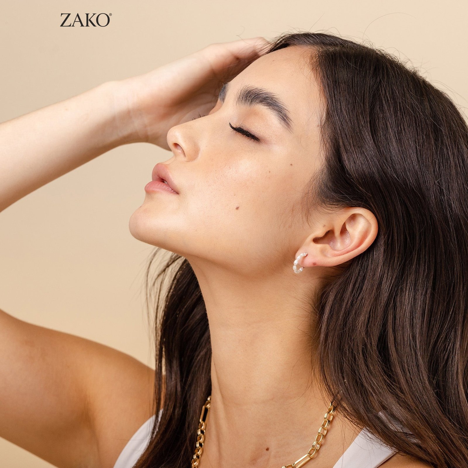 Bria Pearl Hoops - Image 6