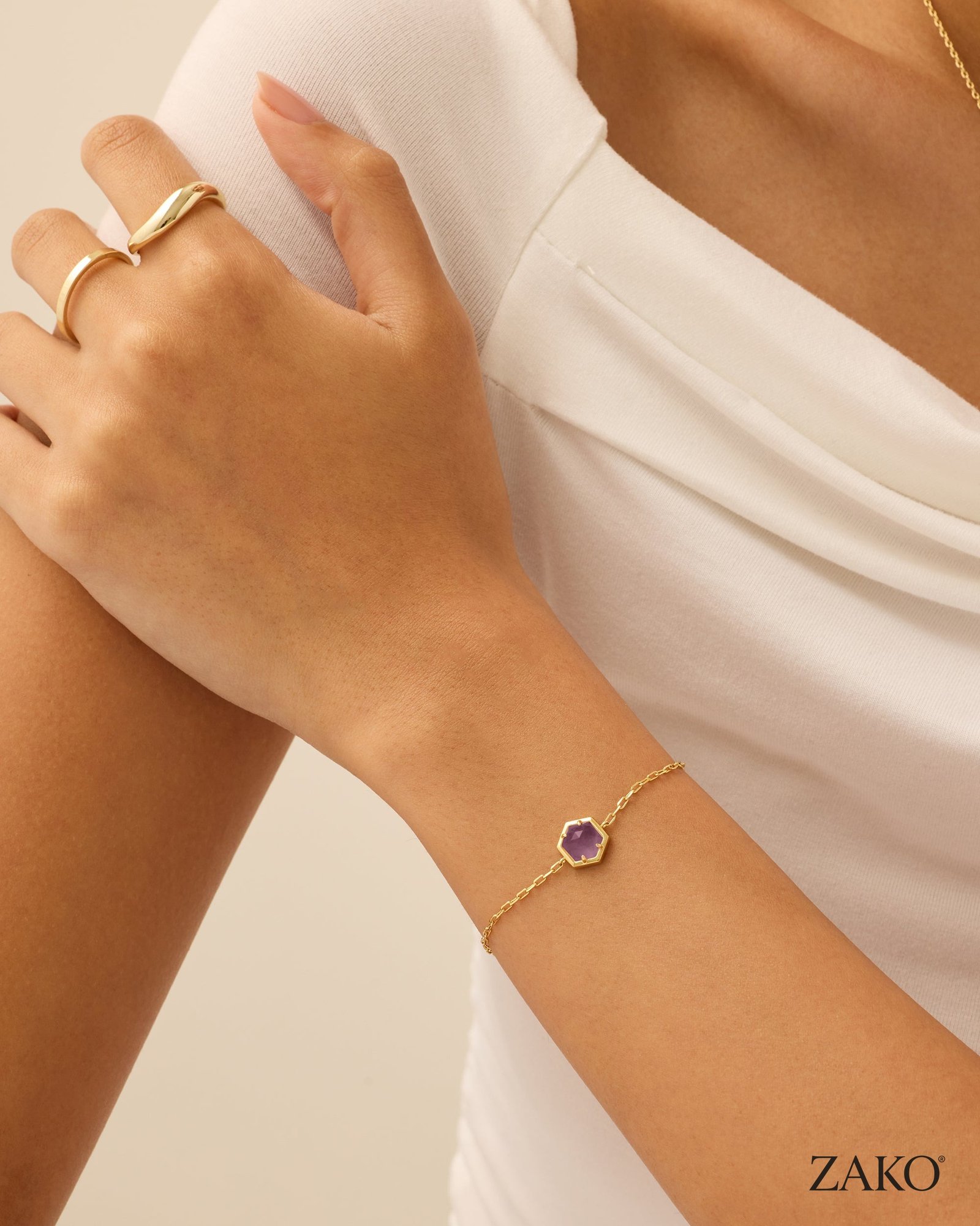 Una Hexagon Bracelet - Image 3
