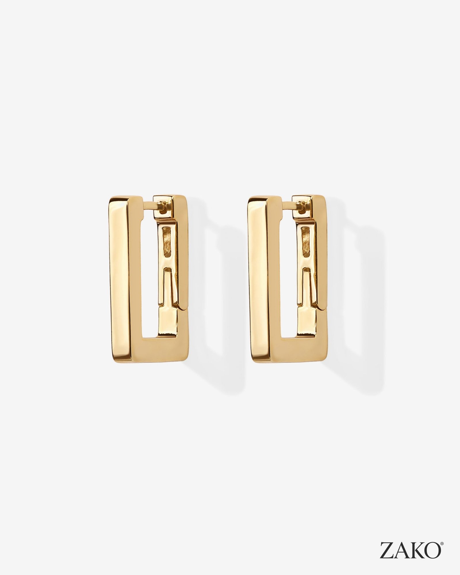 Zoe Rectangle Hoops - Image 2