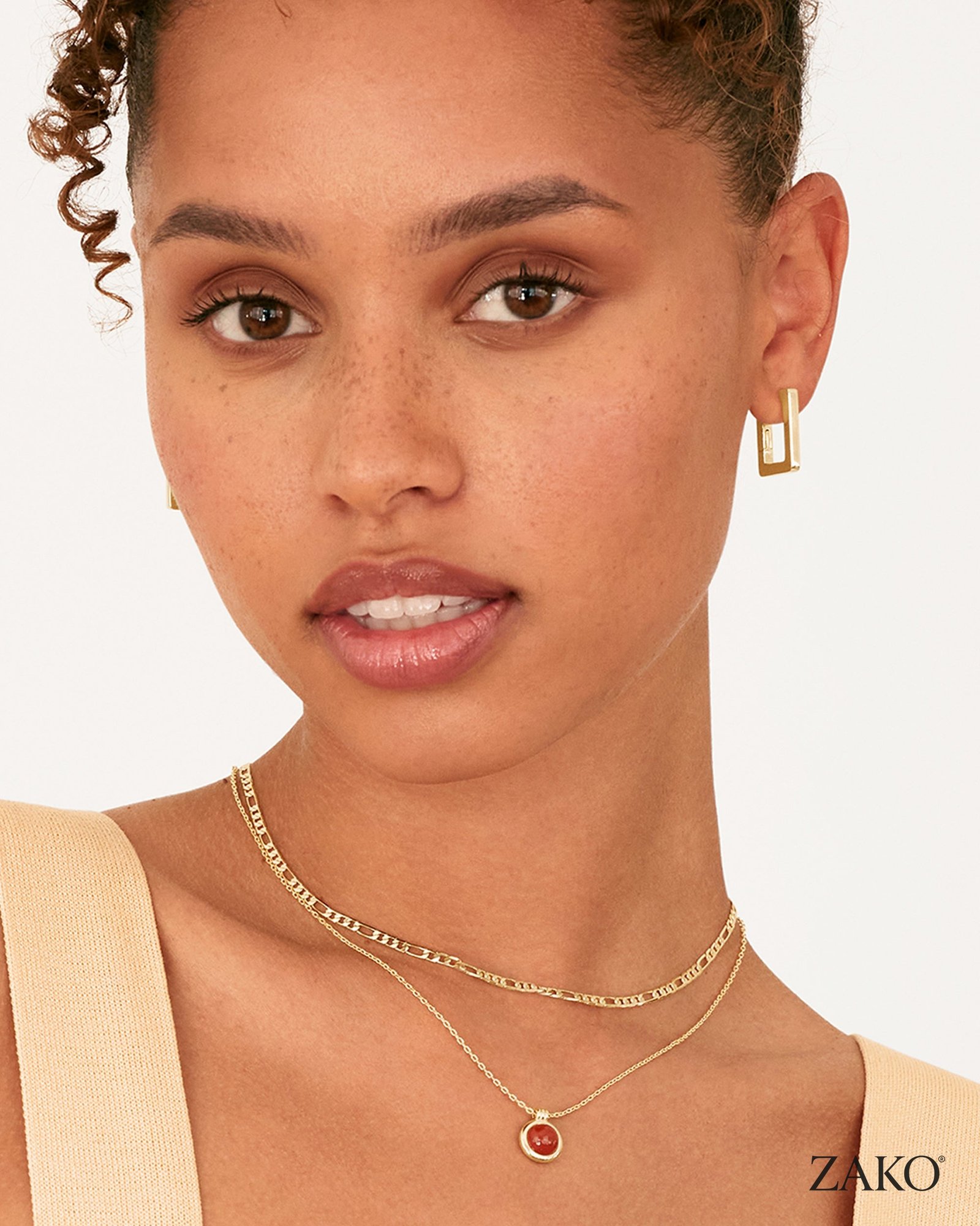 Zoe Rectangle Hoops - Image 7